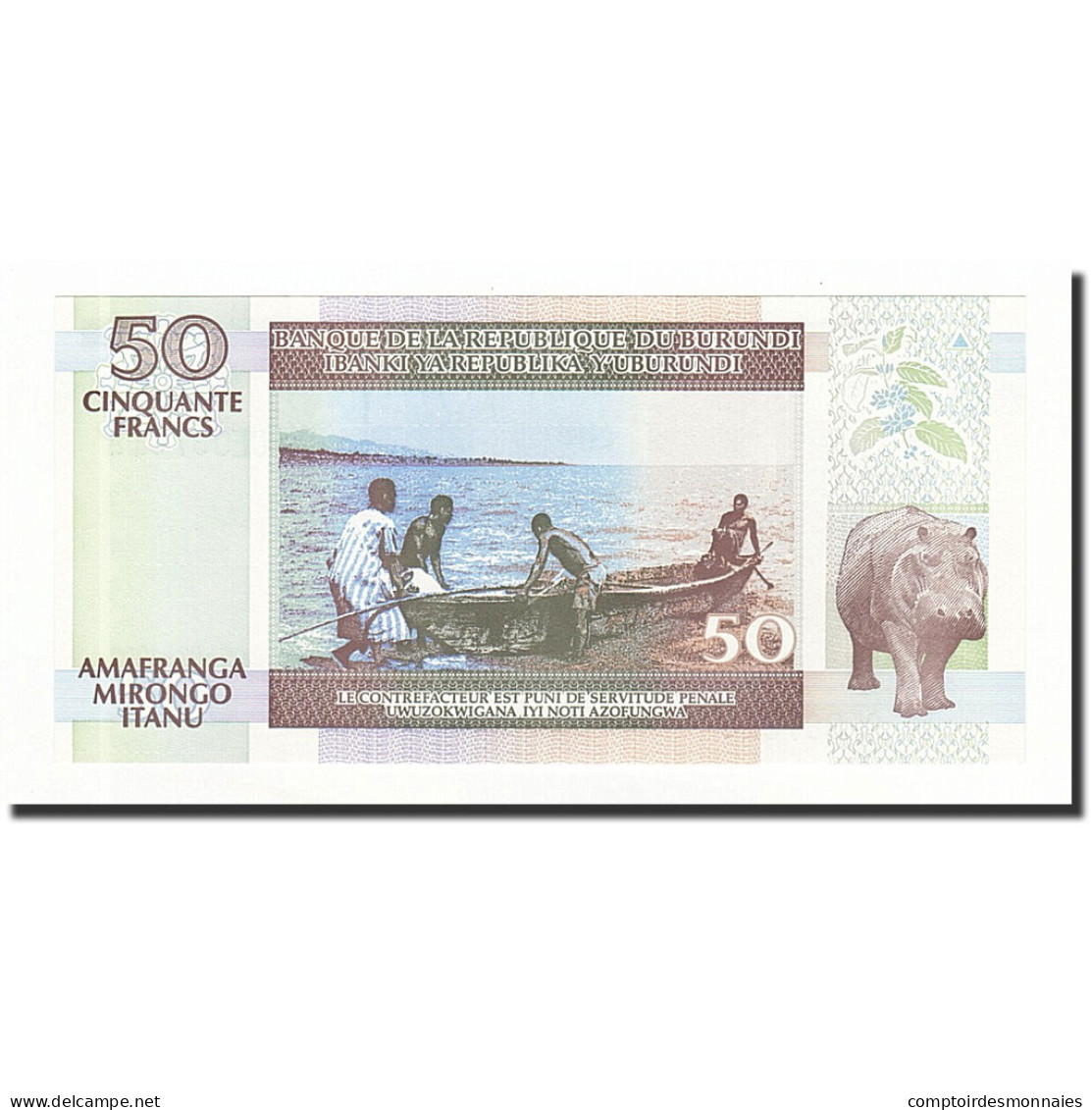 Billet, Burundi, 50 Francs, 1999-02-05, KM:36b, NEUF - Burundi