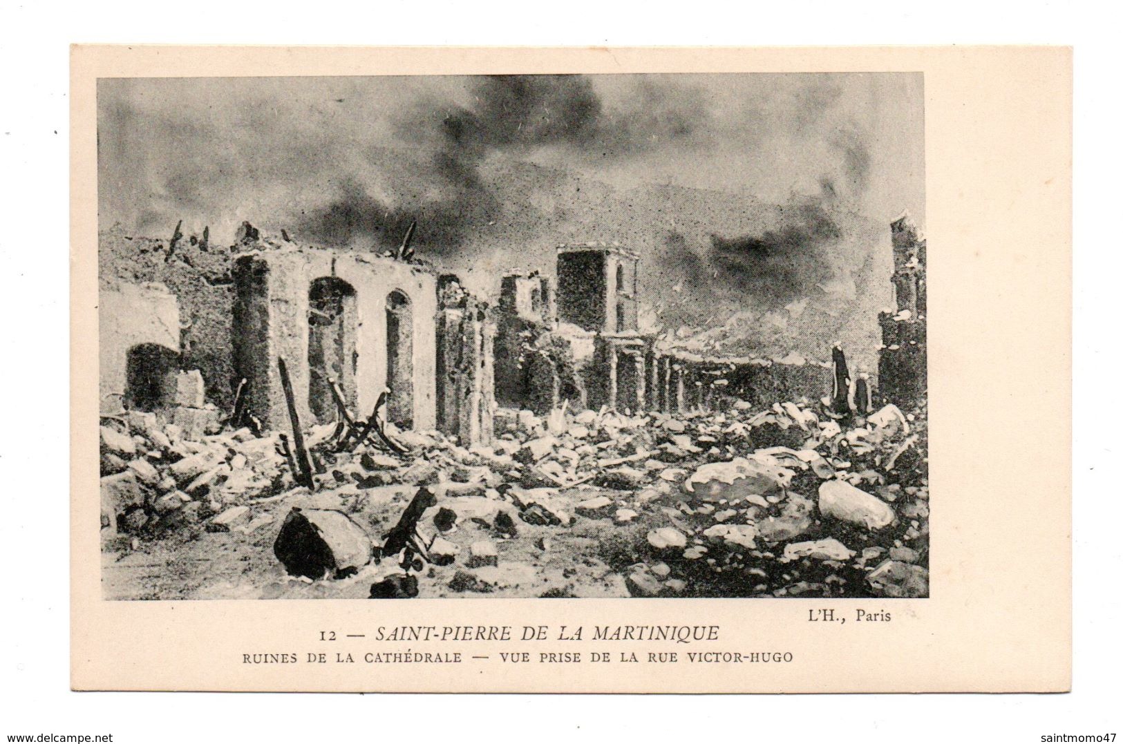 MARTINIQUE . Saint-Pierre . Ruines De La Cathédrale . Vue Prise De La Rue Victor Hugo - Réf. N°6101 - - Autres & Non Classés