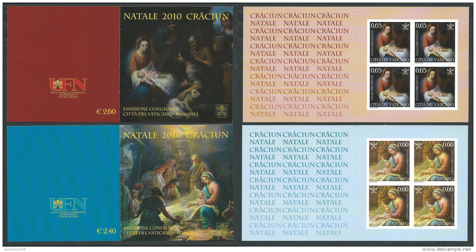 2010 VATICANO LIBRETTI NATALE MNH ** - KD - Carnets