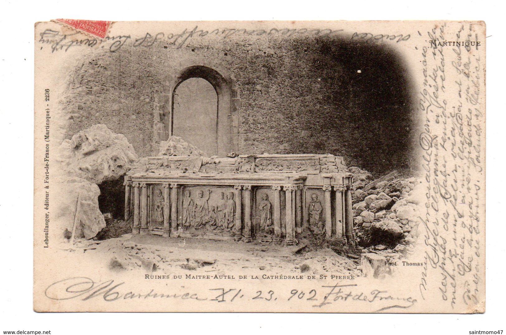 MARTINIQUE . Ruines Du Maitre-Autel De La Cathédrale Saint-Pierre - Réf. N°6106 - - Autres & Non Classés