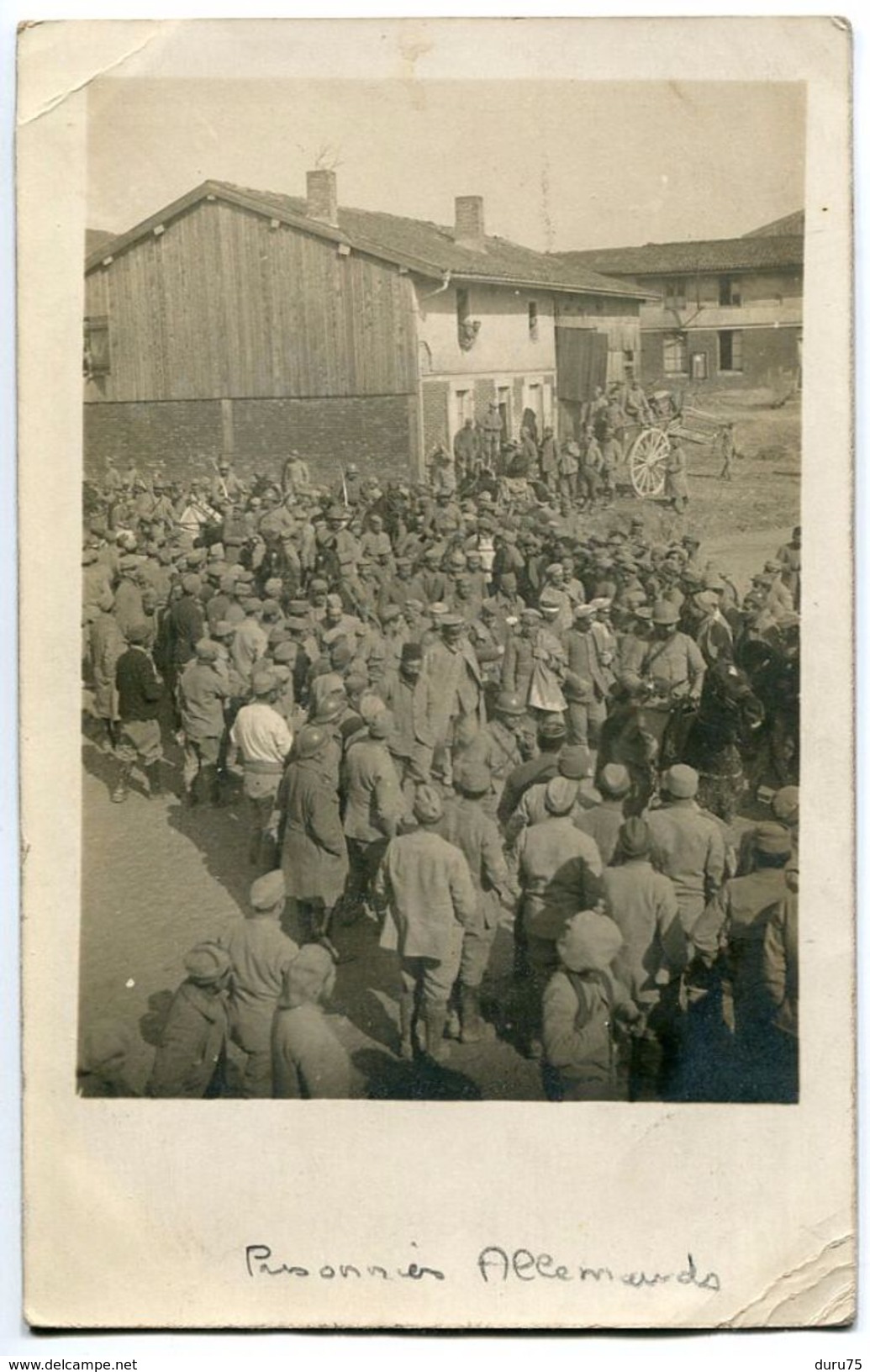 Guerre 1914 1918 * Photo Carte Prisonniers Allemands - Ecrite (voir Description Et Scan Verso Pour + De Renseignements ) - Guerra 1914-18