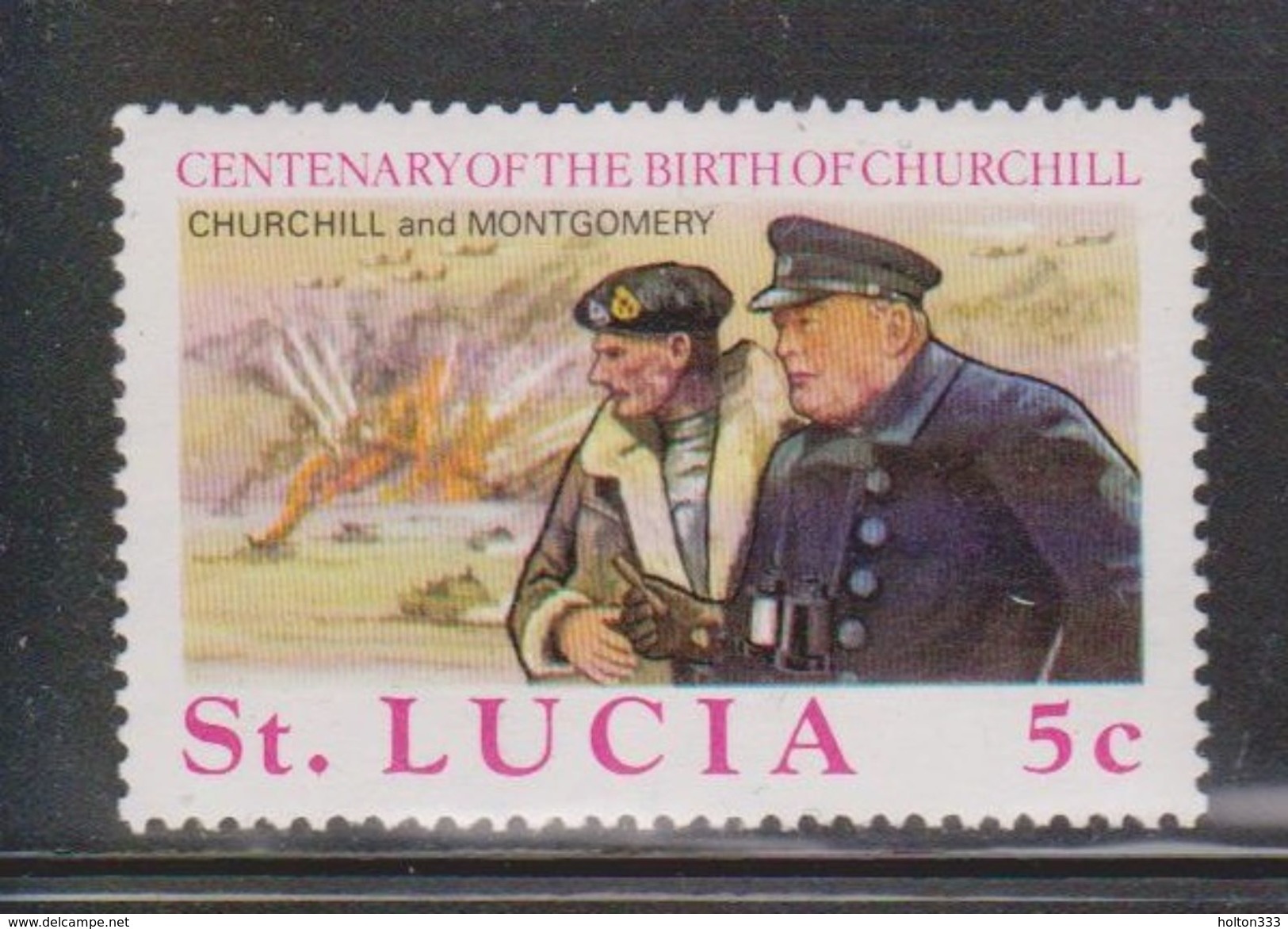 ST LUCIA Scott # 367 MH - Sir Winston Churchill - St.Lucia (1979-...)