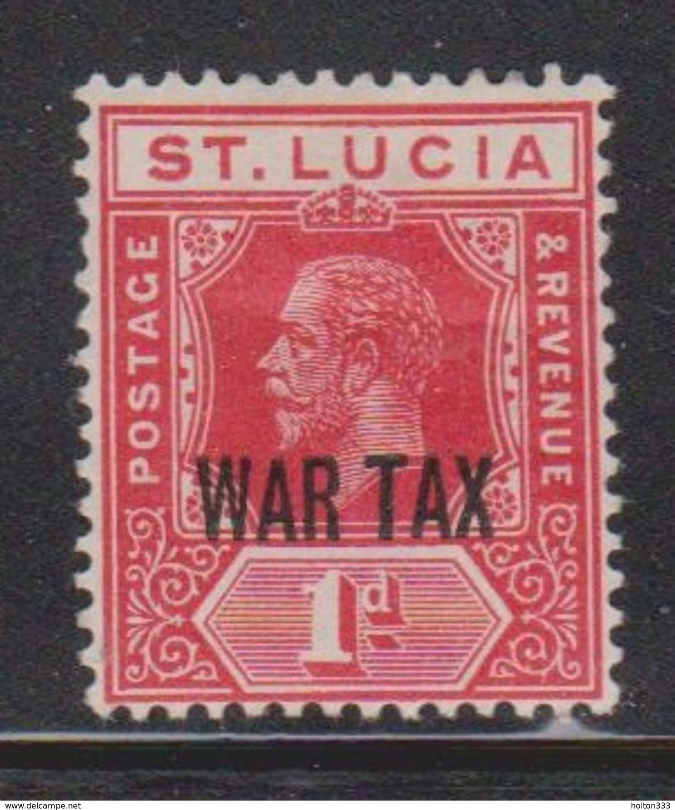 ST LUCIA Scott # MR2 MH - KGV War Tax Overprint - St.Lucia (1979-...)