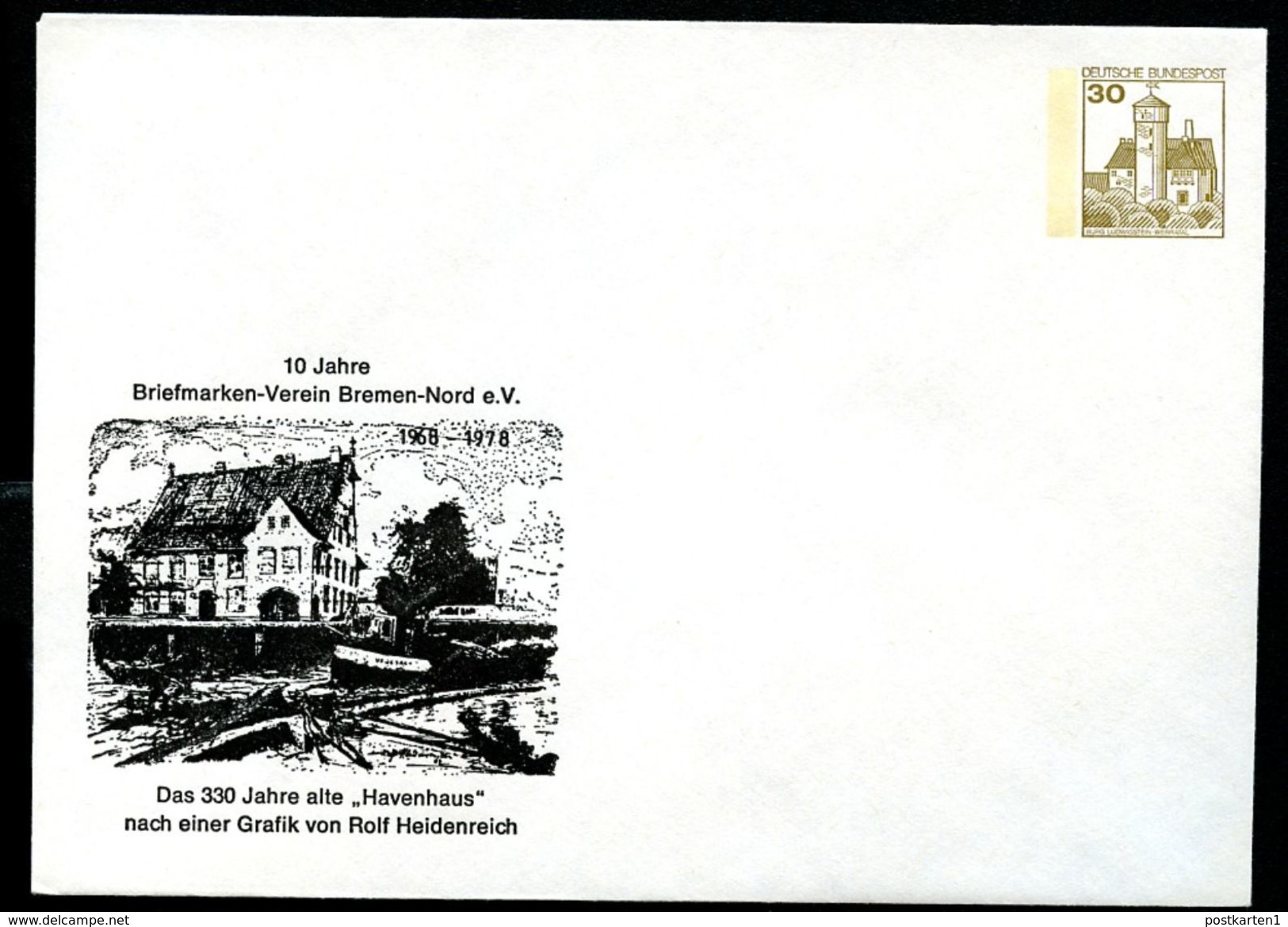 Bund PU108 C2/001 Privat-Umschlag HAVENHAUS BREMEN ** 1978 - Private Covers - Mint