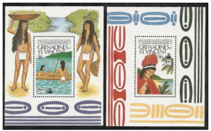St Vincent-Gren,  Scott 2018 # 649-650,  Issued 1989,  2 S/S Of 1,  MNH,  Cat $ 10.00,  Paintings - St.Vincent & Grenadines