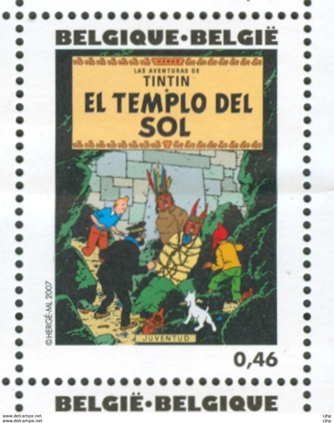 17/12 Belgique Belgie Tintin Kuifje  Temple Du Soleil En Espagnol El Templo Del Sol - American Indians