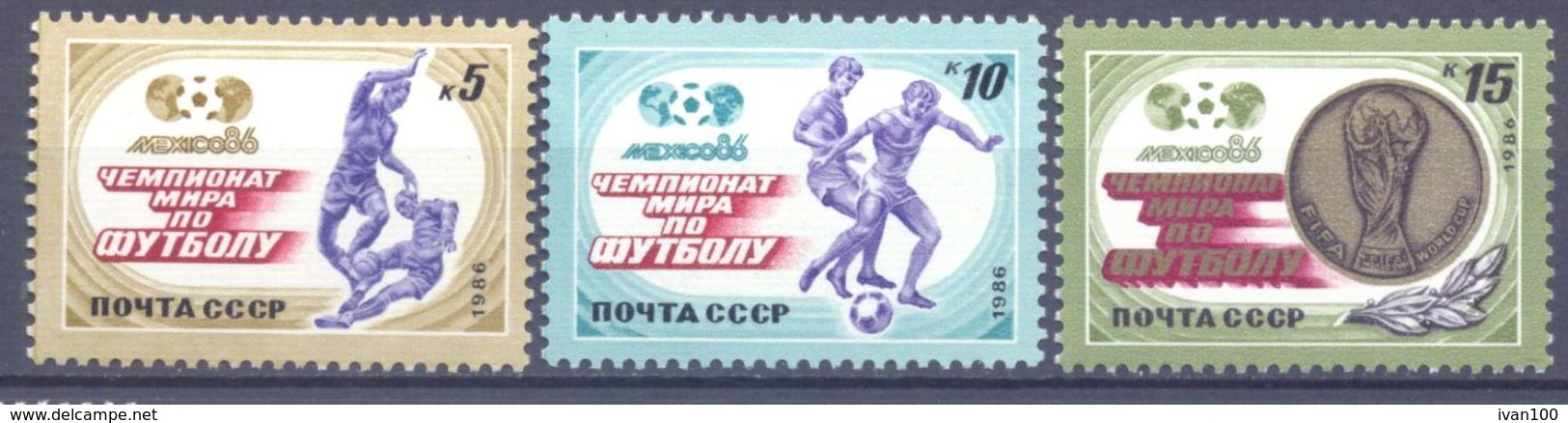 1986. USSR/Russua, World Cup Football Championship, 3v, Mint/** - Neufs