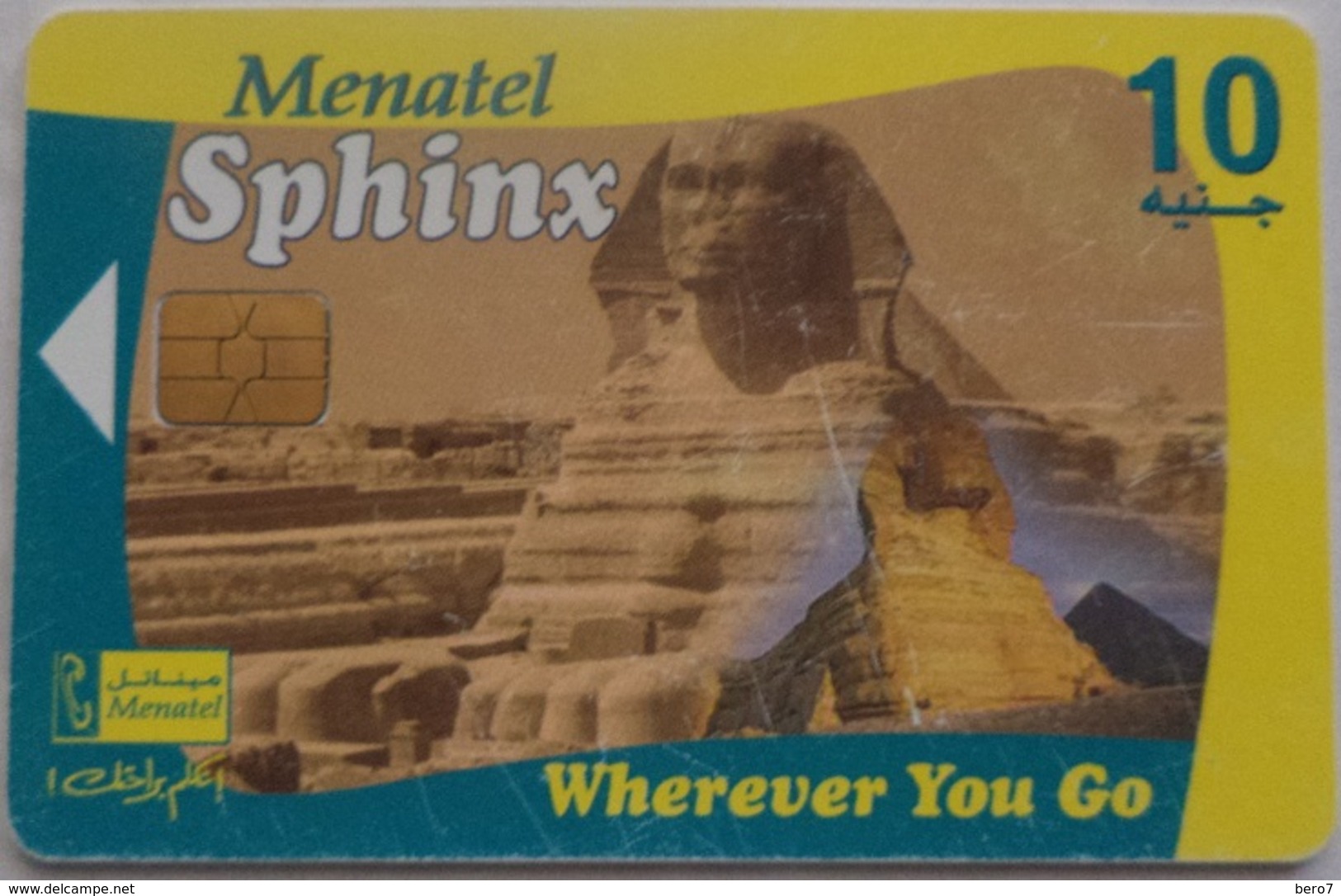 EGYPT - Menatel 10 L.E., Sphinx [USED] (Egypte) (Egitto) (Ägypten) (Egipto) (Egypten) - Egypte