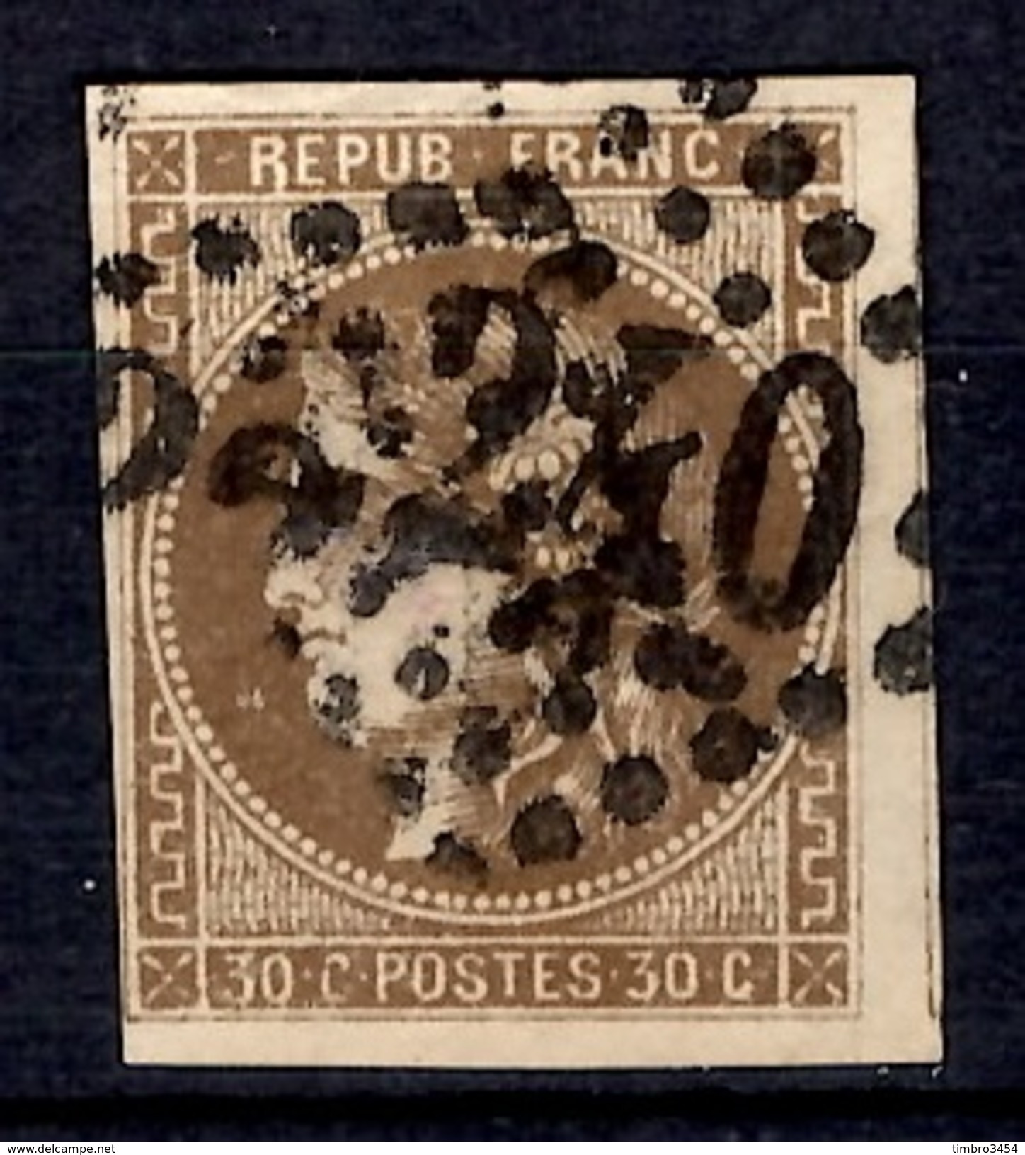 France Bordeaux YT N° 47 Oblitéré. Filets Intacts, B/TB.A Saisir! - 1870 Emission De Bordeaux