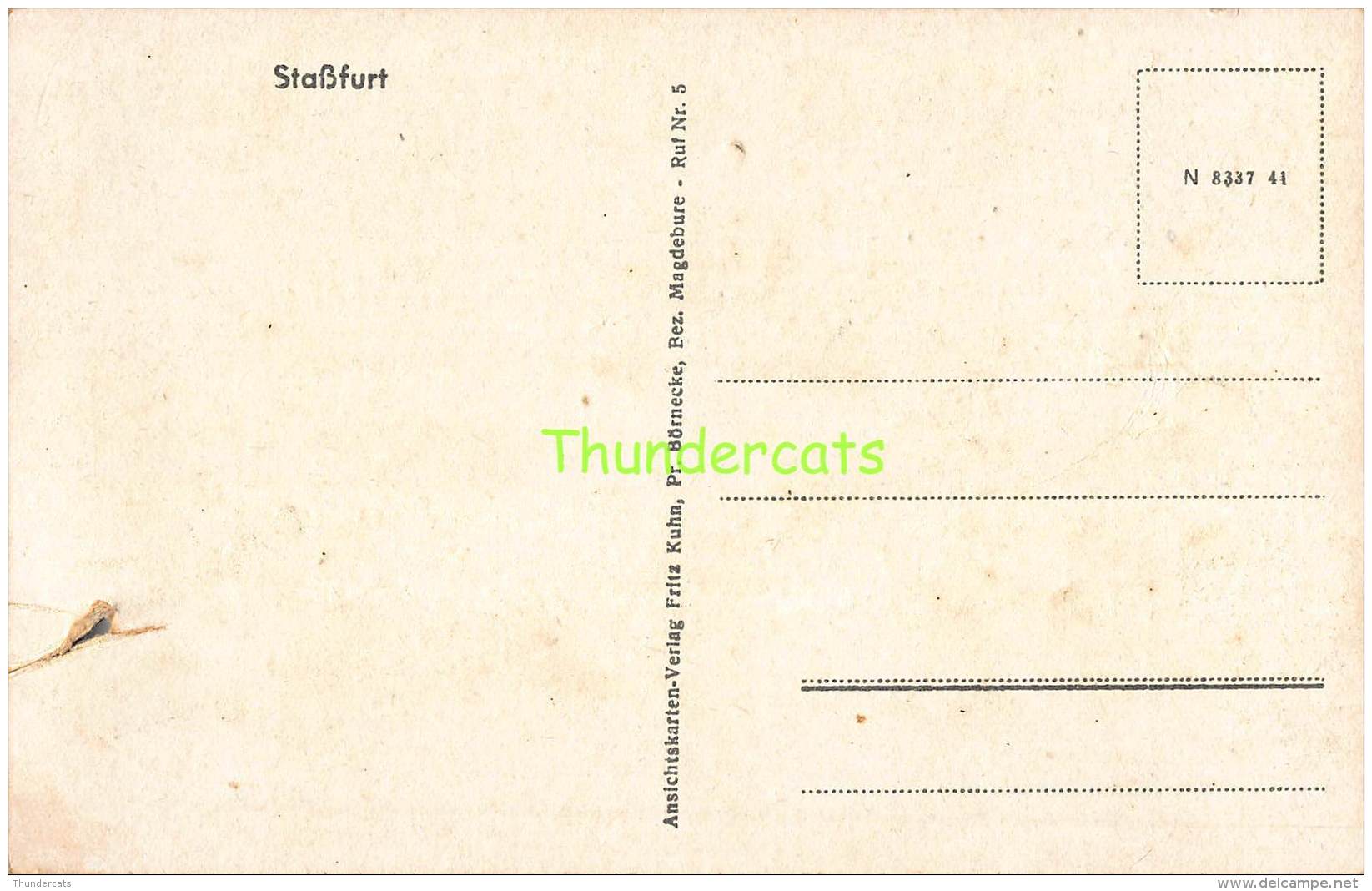 CPA STASSFURT BODEBRUCKE UND STEINSTRASSE   ( TEAR - DECHIRURE !! ) - Stassfurt