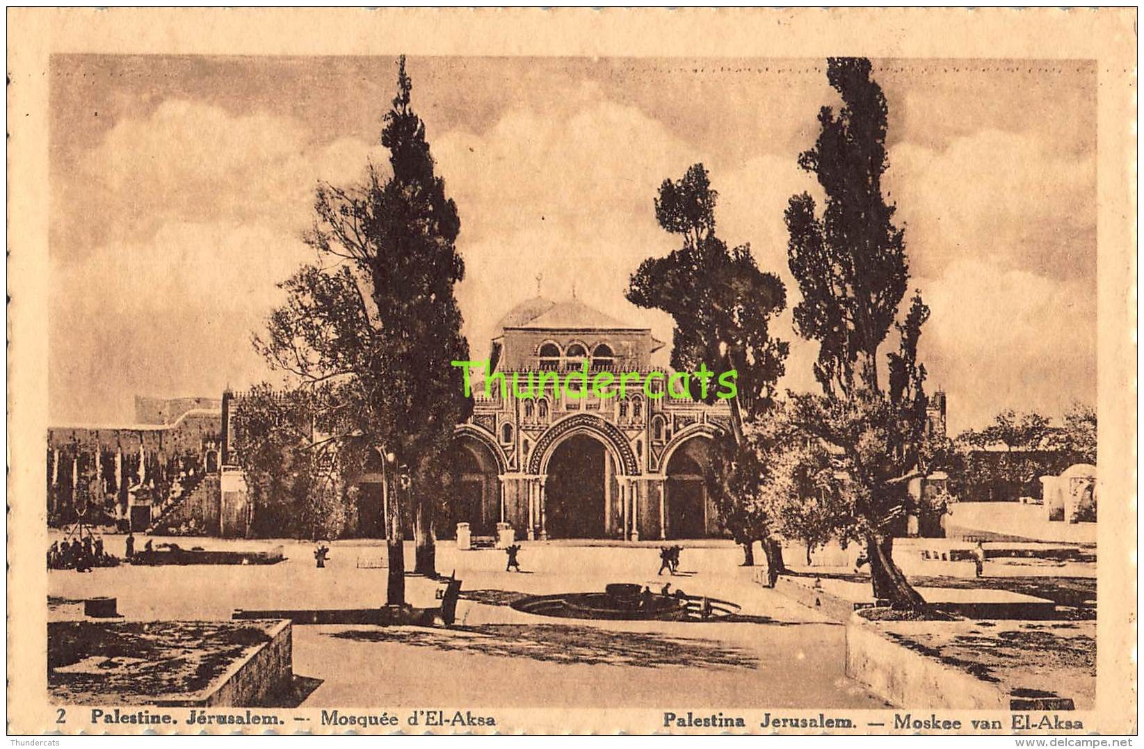 CPA CHOCOLAT MARTOUGIN  PALESTINE JERUSALEM MOSQUEE D'EL AKSA - Palestine