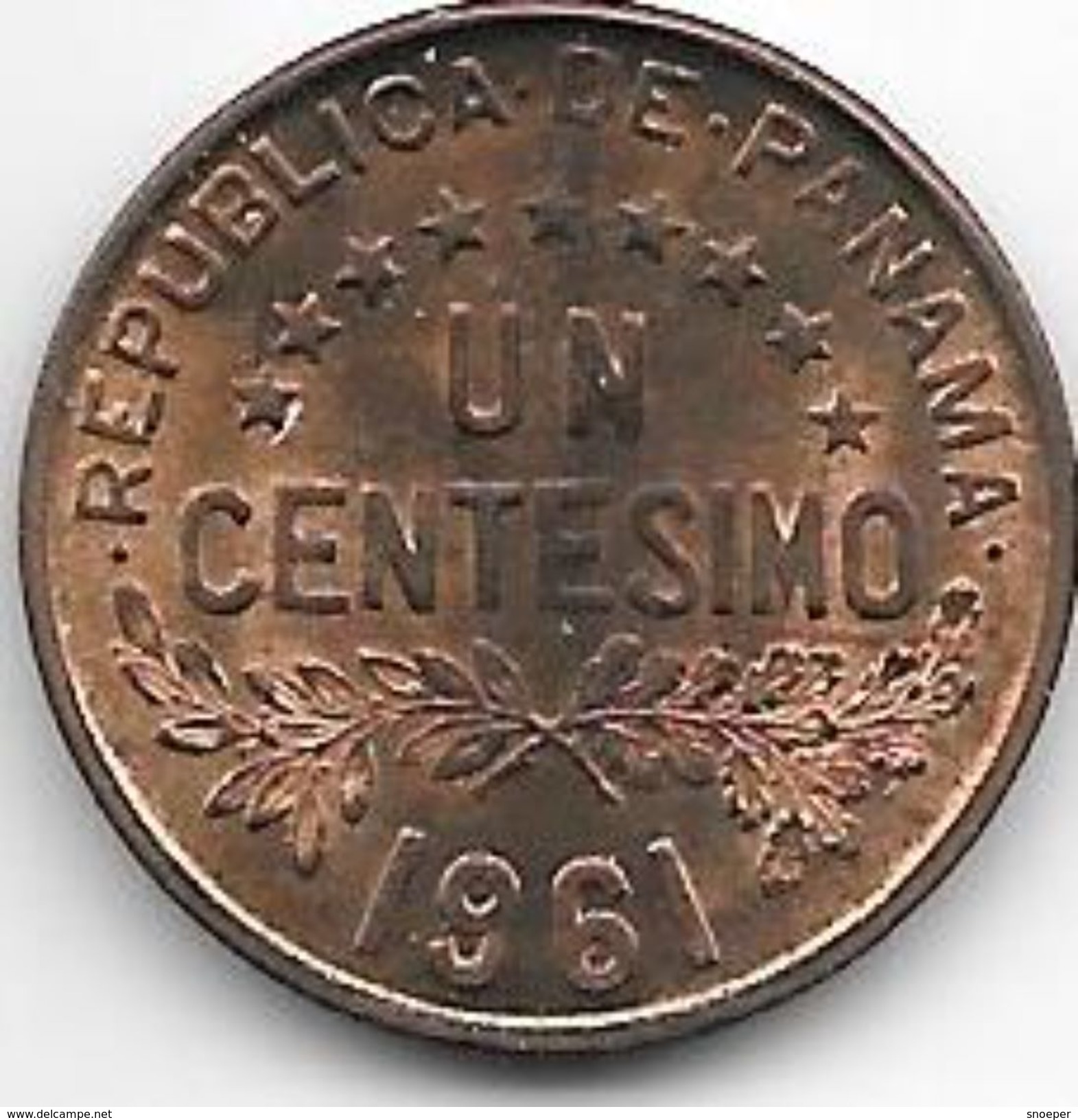 *panama 1 Centavo 1961 Km 22 Bu !!! - Panama