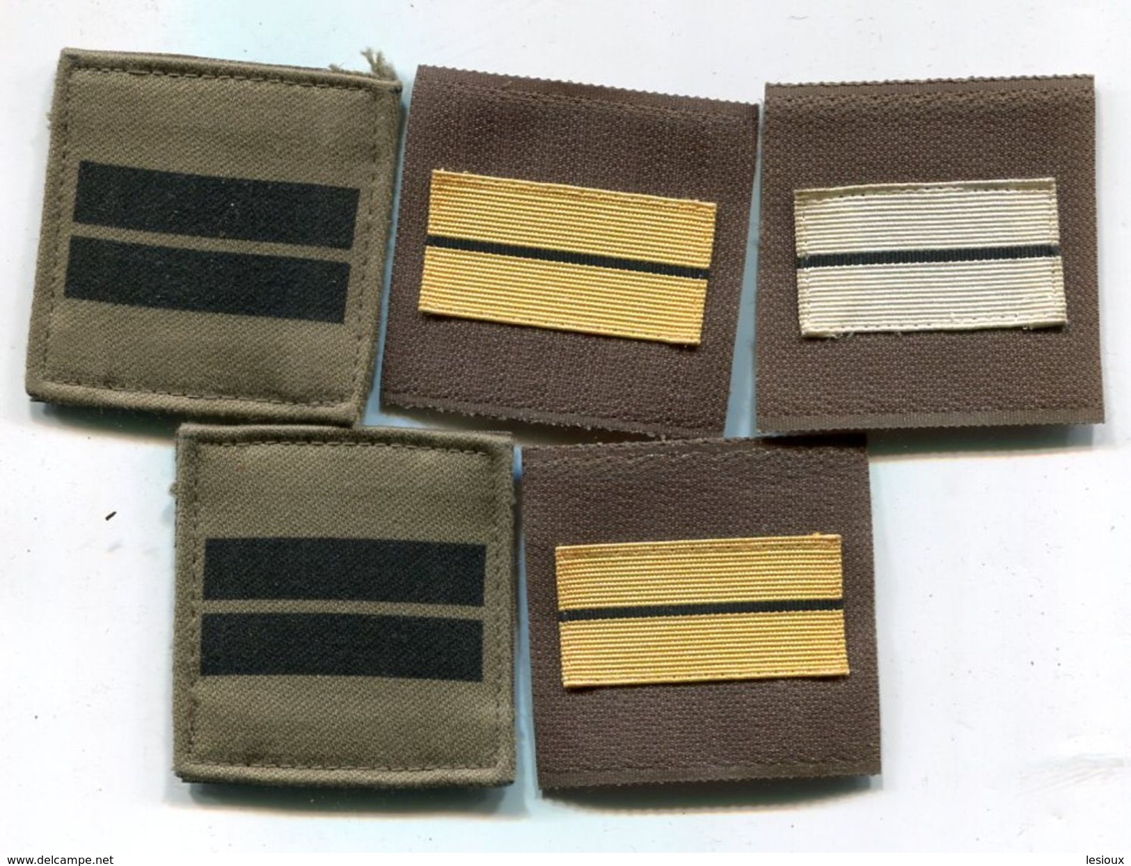 A206 LOT DE 5 GALONS DE COMBAT LIEUTENANT - Patches