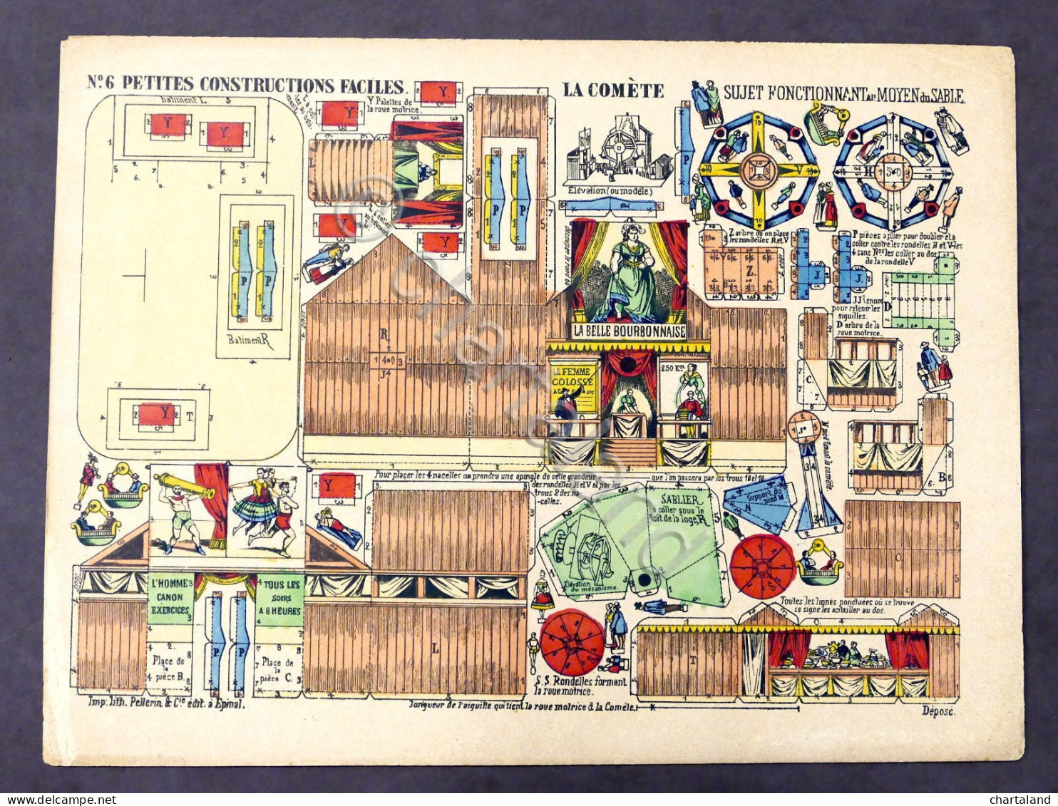 Gioco Costruzione - Petites Constructions N° 6 - La Comète - Epinal - 1900 Ca. - Giocattoli Antichi