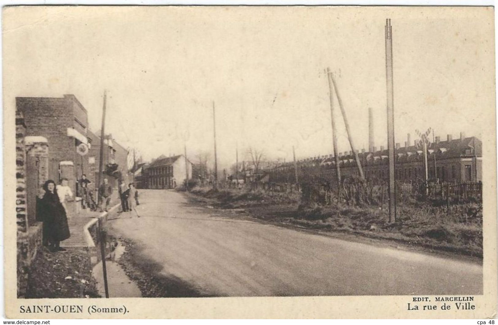 Somme : St Ouen, La Rue De Ville - Saint Ouen