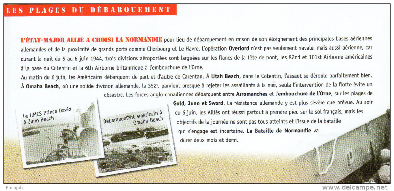 Souvenir Philatélique 1er Jour De 2004 "  LIBERATION : LES PLAGES DU DEBARQUEMENT / DE GAULLE " N° YT 3675. FDC - De Gaulle (General)