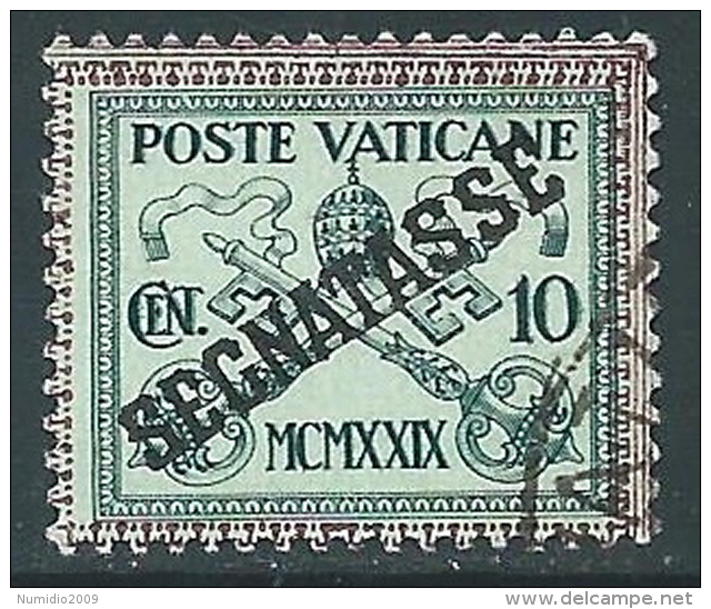 1931 VATICANO SEGNATASSE USATO 10 CENT - X3-4 - Taxes