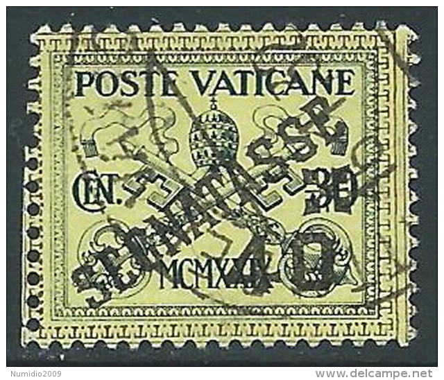 1931 VATICANO SEGNATASSE USATO 40 CENT - X3-4 - Taxes