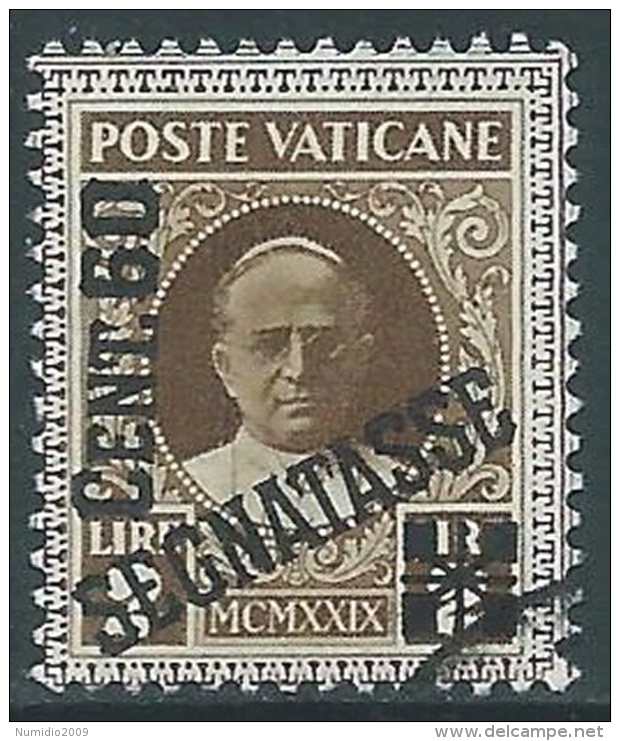 1931 VATICANO SEGNATASSE USATO 60 CENT - X3-4 - Postage Due