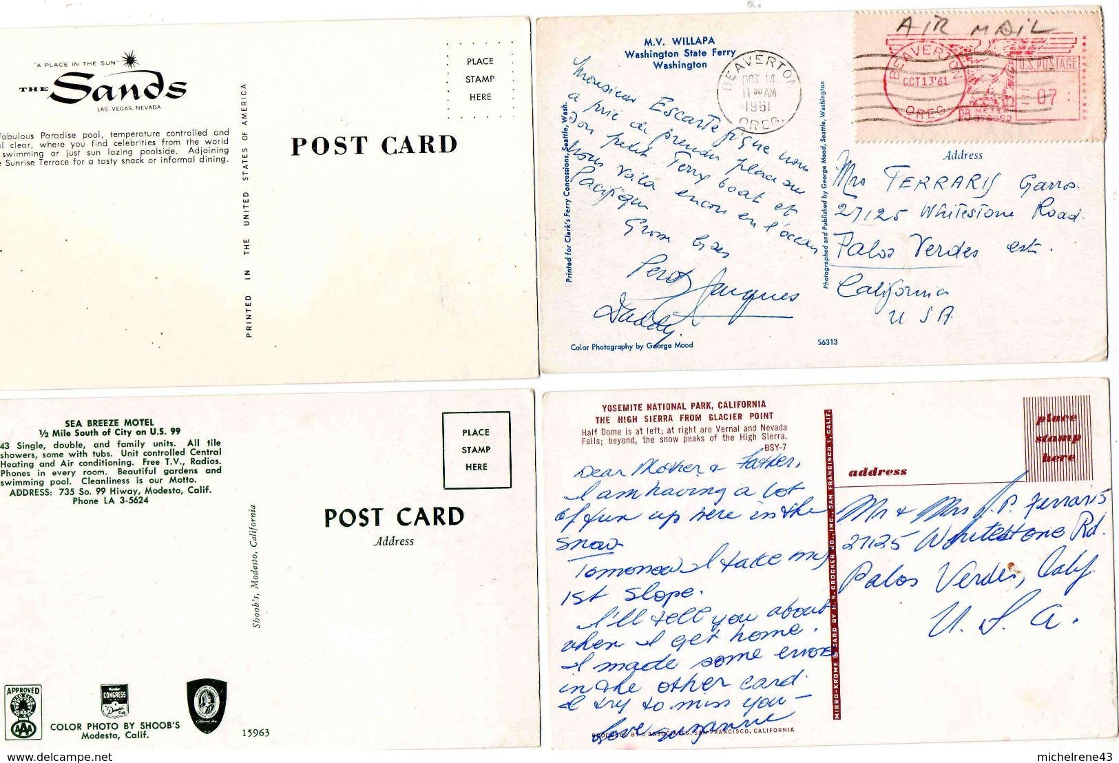 LOT carte Postale ETATS UNIS