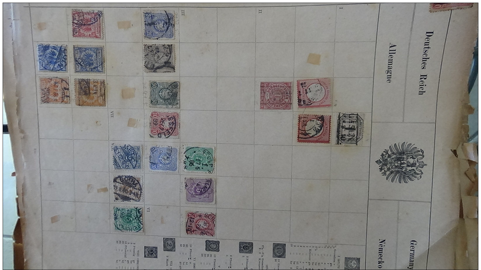 1er timbres de quelques pays du monde sur feuilles d'album. A saisir !!!