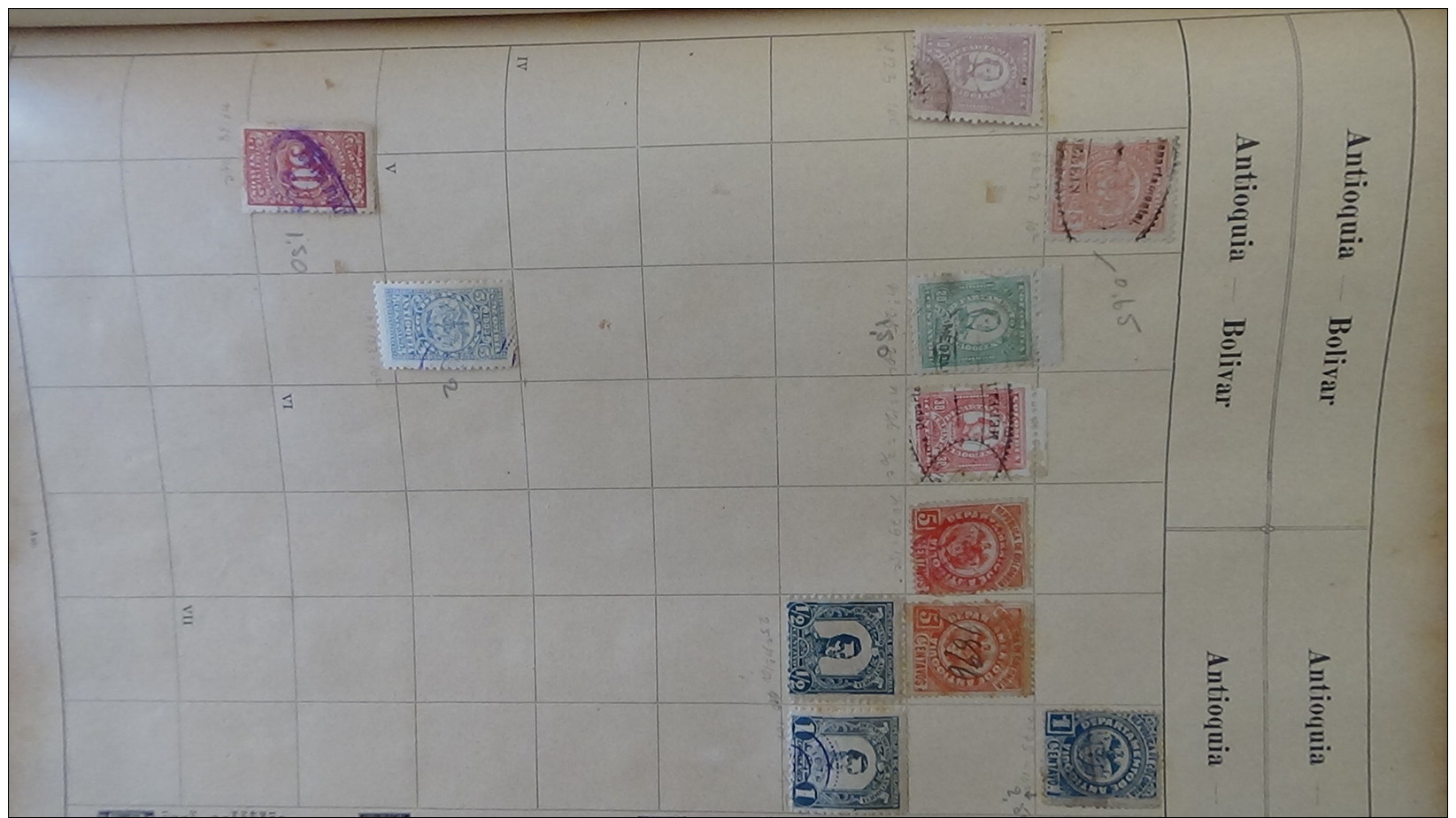 1er timbres de quelques pays du monde sur feuilles d'album. A saisir !!!