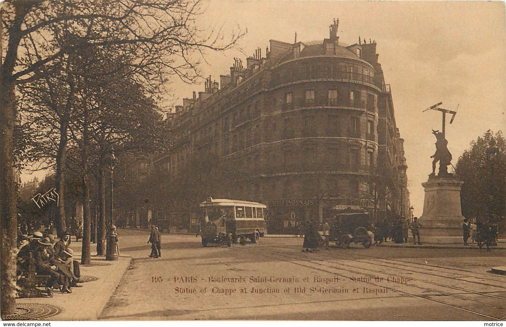 PARIS - Boulevard Saint Germain Et Raspail,statue De Chappe. - Arrondissement: 07