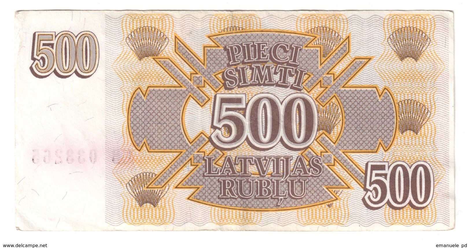 Latvia 500 Rublu 1992  .J. - Lettonia