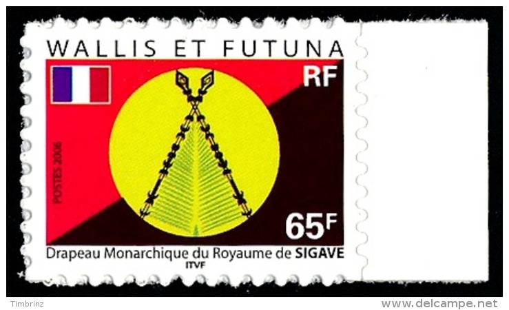 WALLIS ET FUTUNA 2006 - Yv. 654 **   Cote= 1,70 EUR - Drapeau Royaume De Sigave. Adhésif De Carnet  ..Réf.W&amp;F21836 - Unused Stamps