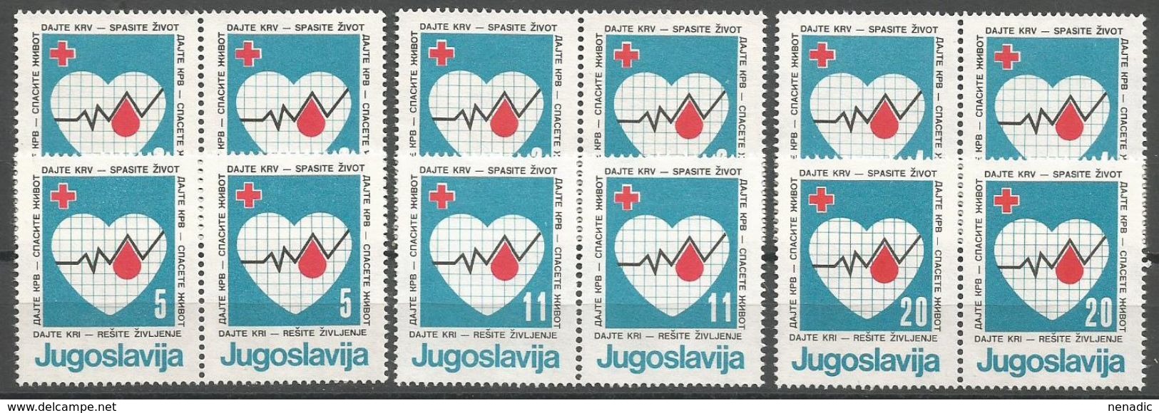 Yugoslavia,Red Cross 1986.,in Pairs,MNH - Unused Stamps