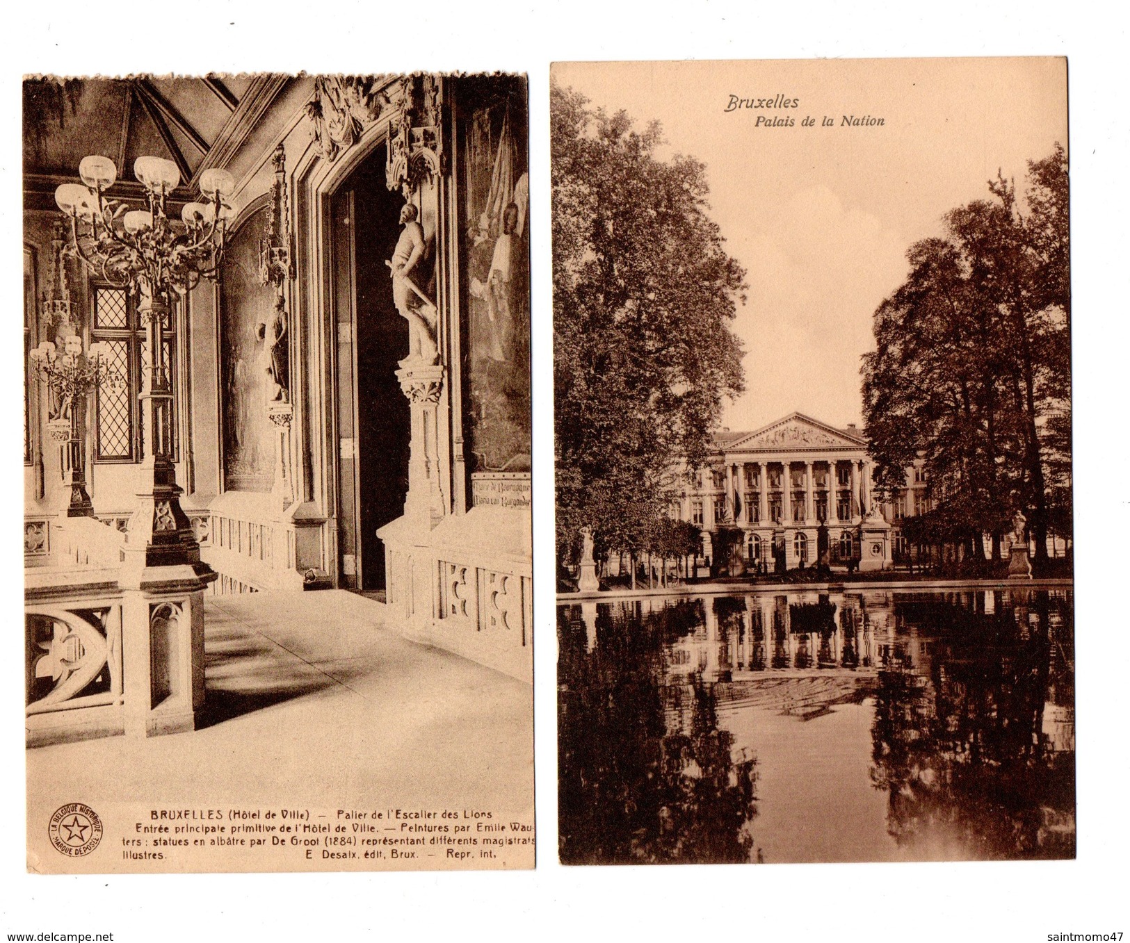 BELGIQUE . BRUXELLES . 2 CARTES POSTALES - Réf. N°6152 - - Sets And Collections