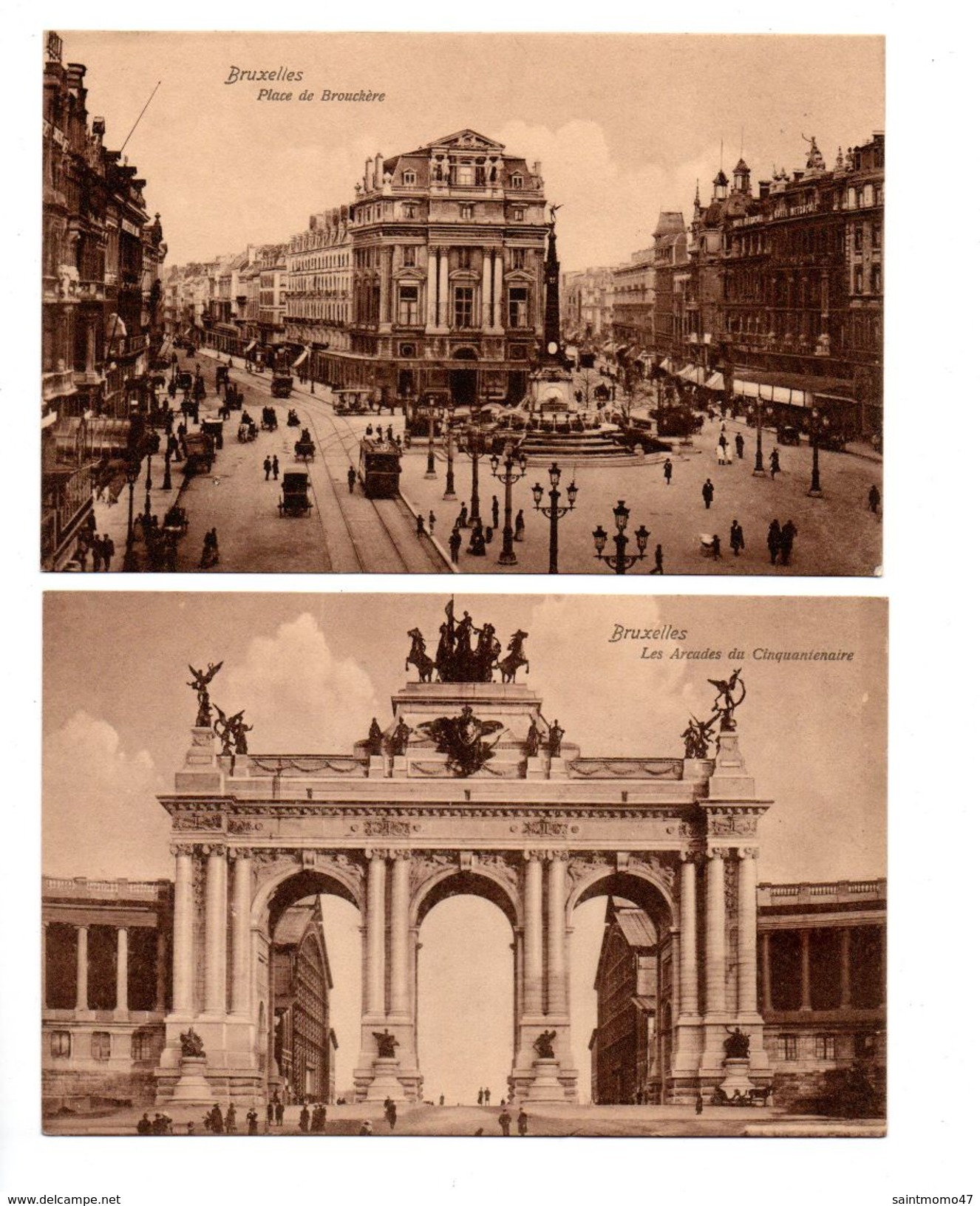 BELGIQUE . BRUXELLES . 2 CARTES POSTALES - Réf. N°6155 - - Lotes Y Colecciones