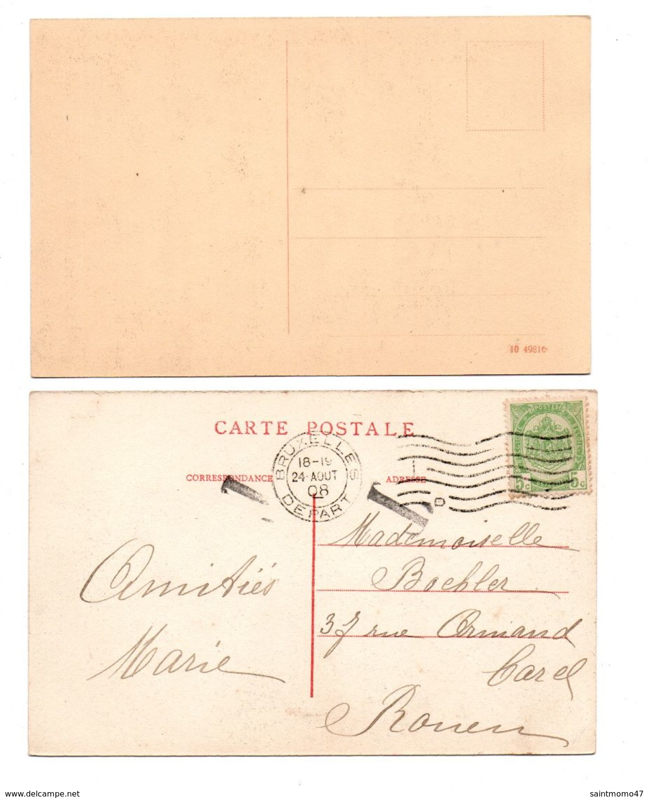 BELGIQUE . BRUXELLES . 2 CARTES POSTALES - Réf. N°6156 - - Lotti, Serie, Collezioni