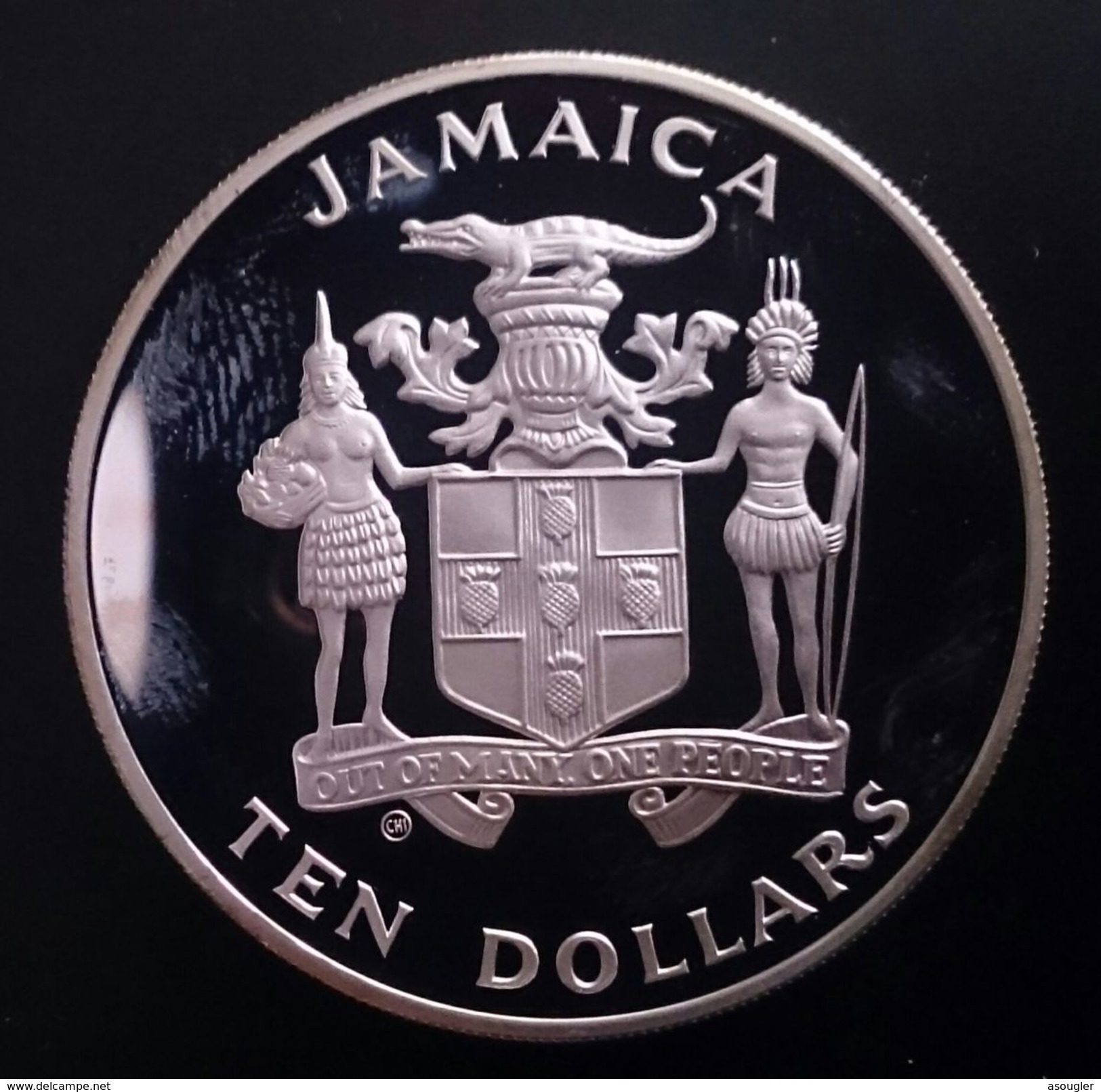 JAMAICA 10 DOLLARS 1984 SILVER PROOF " Summer Olympics Games 1984" Free Shipping Via Registered Air Mail - Jamaica