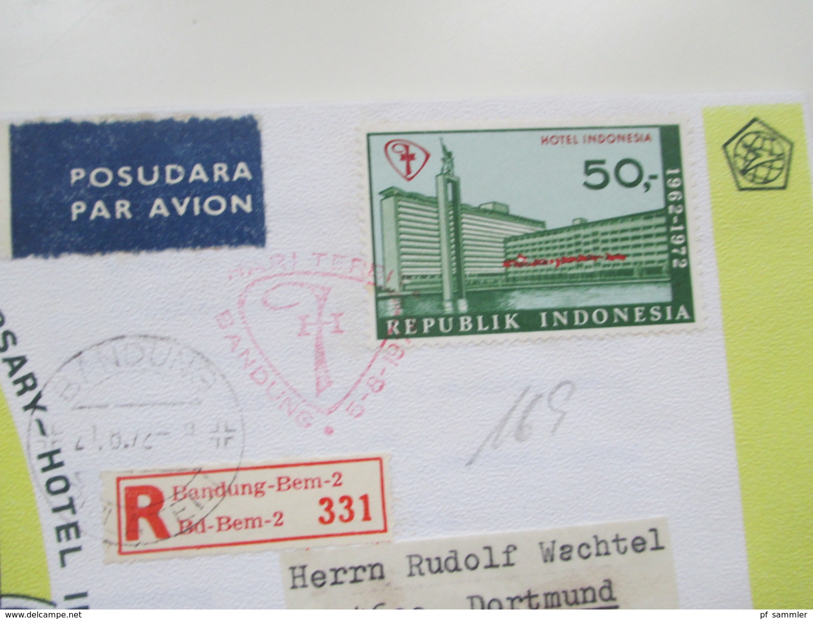 Indonesien 125 stk. 1954 - 84 FDC / R-Briefe / Luftpost alles echt gelaufen! Einige Blocks 80er Jahre und 1 Numisbrief.