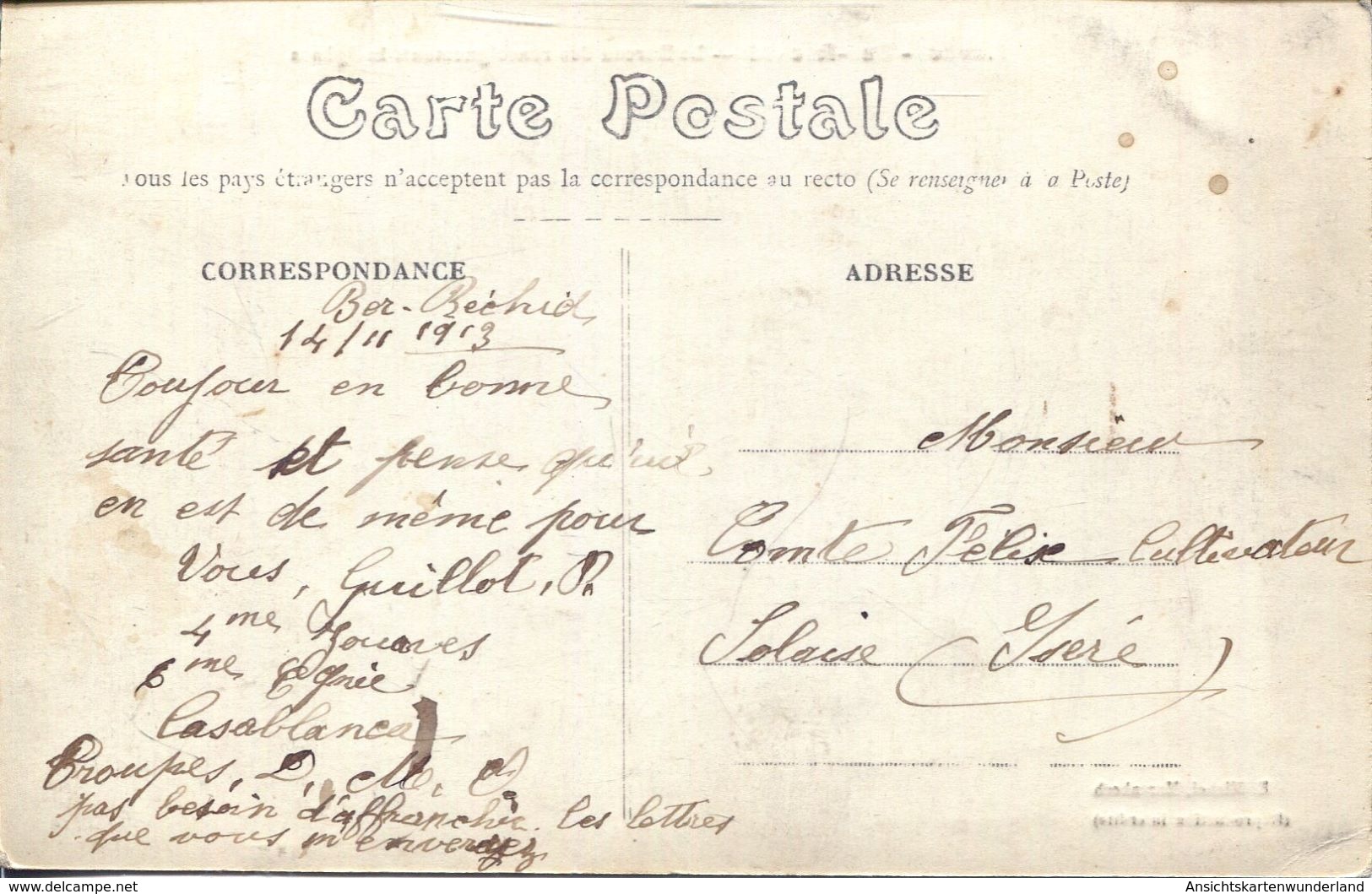 Ber-Réchid - Le Bureau Des Renseignements Indigènes 1913 (002160) - Sonstige & Ohne Zuordnung