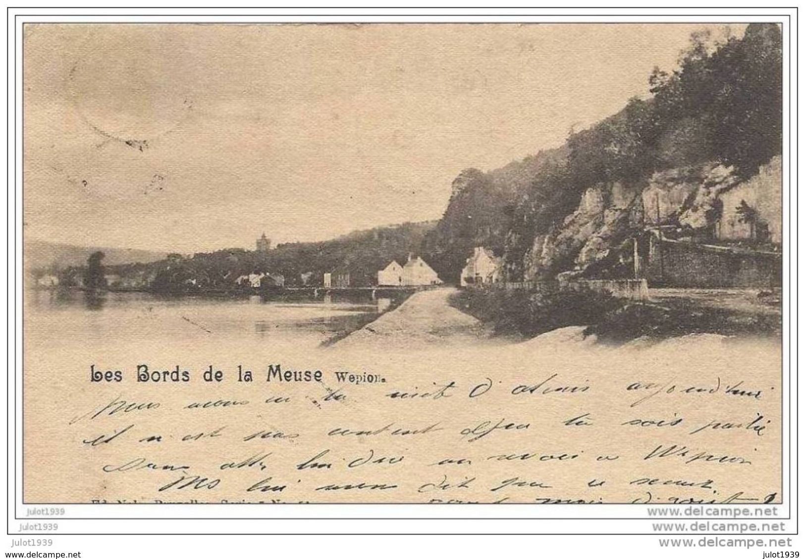 WEPION ..-- Nels 7 , N° 51 . Bords De Meuse . 1900 Vers LIEGE ( Melle Rosalie TONGLET ) .  Voir Verso . - Namur
