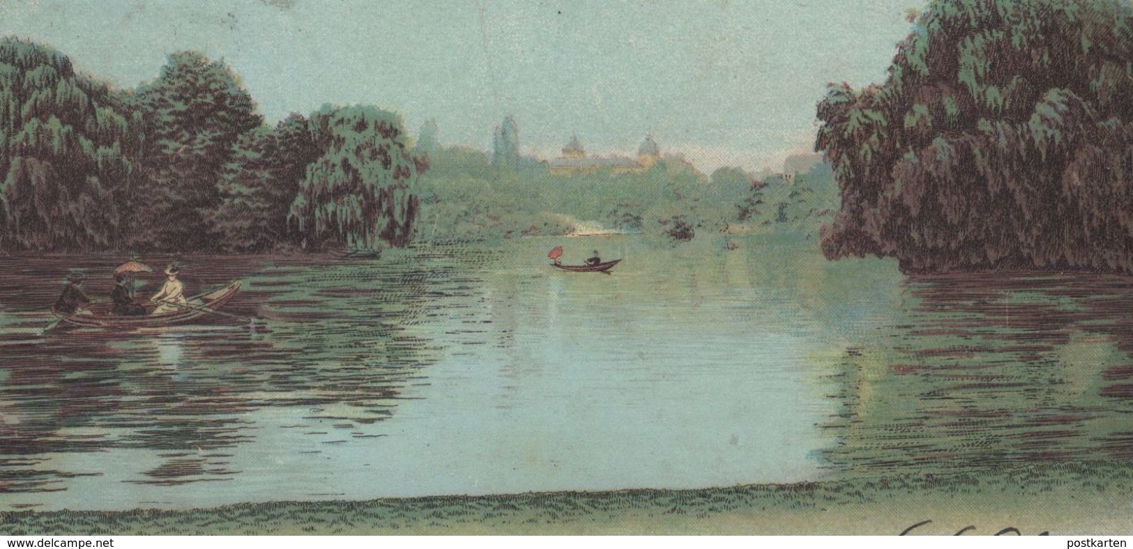 ALTE POSTKARTE KÖLN AM RHEIN PARTHIE IM VOLKSGARTEN 1902 Partie Park Cöln Ansichtskarte AK Cpa Postcard - Koeln