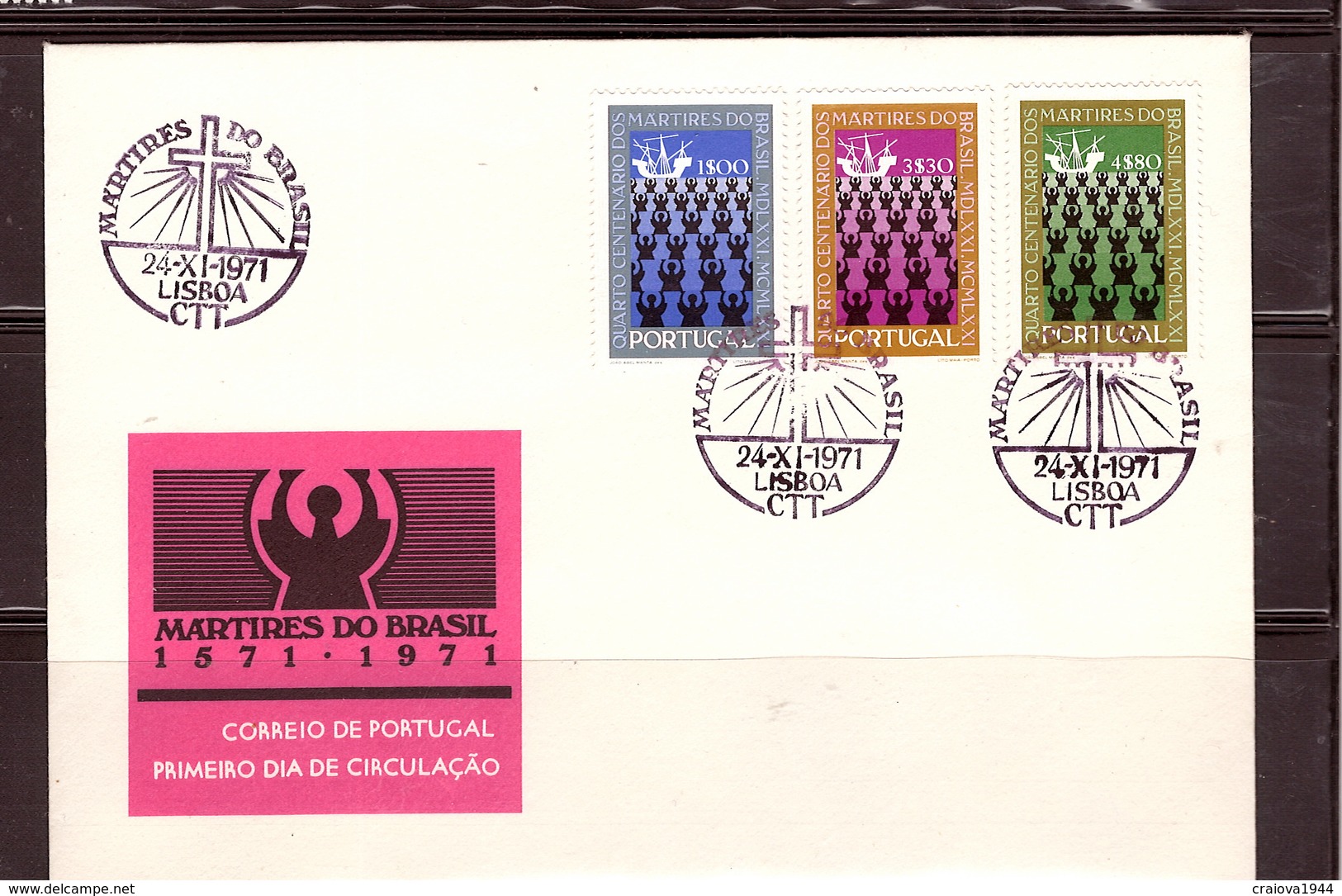 - PORTUGAL 1971 "MISSIONARIES 400th ANNIV" #1116-1118 MNH FDC - Nuevos