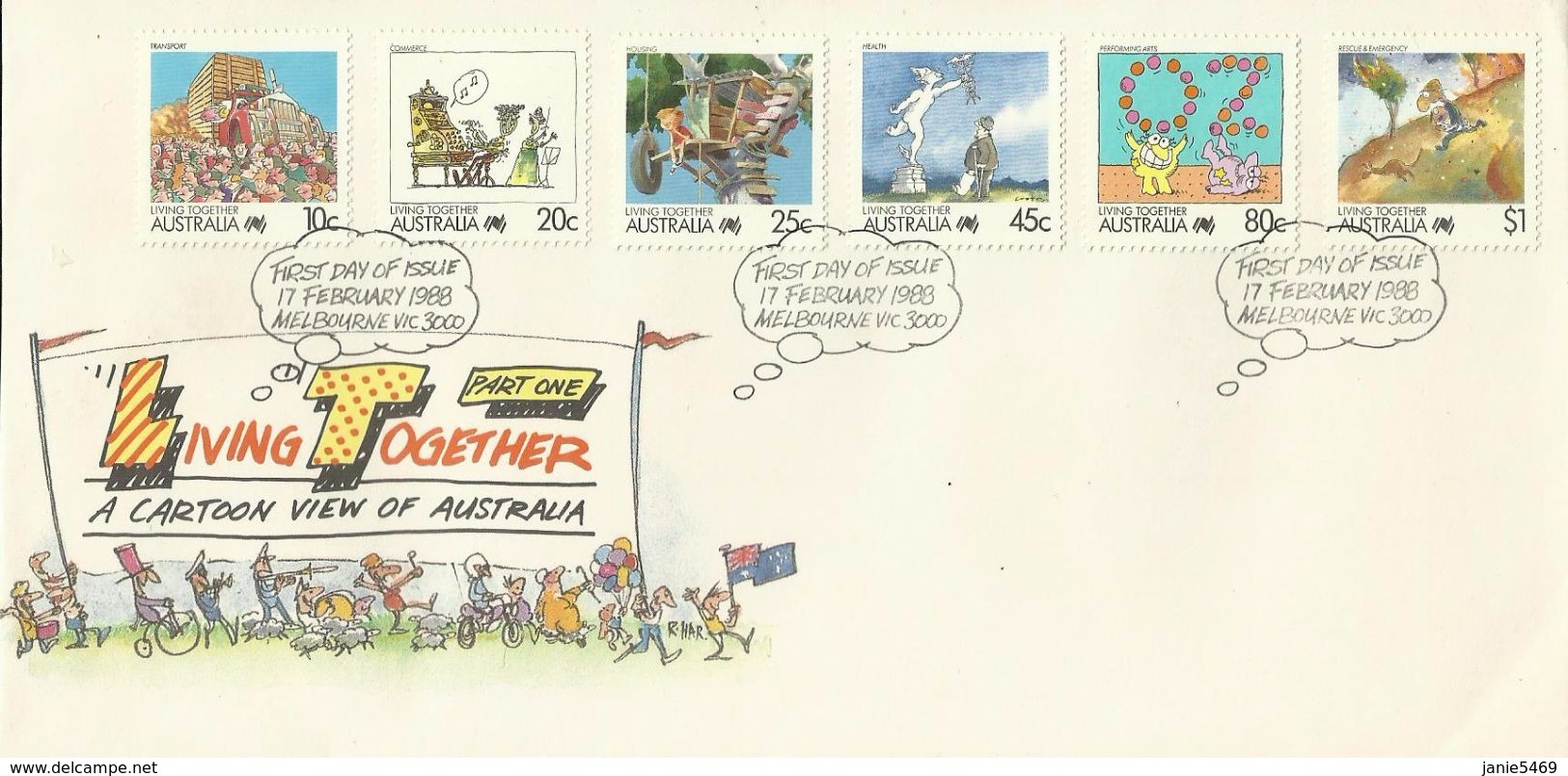 Australia 1988 Living Together FDC - FDC