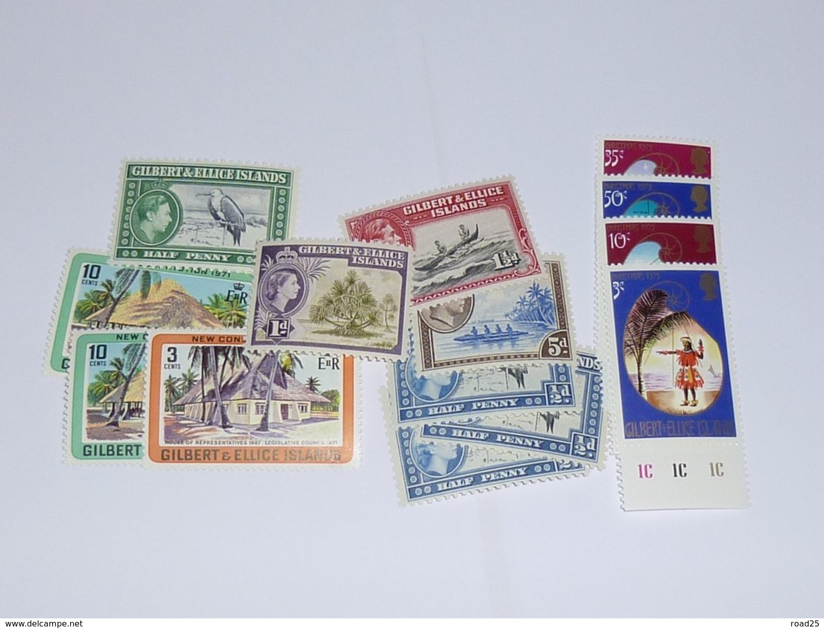 Océanie : stock de timbres neuf sans charnière sous pochettes, tout pays et territoires