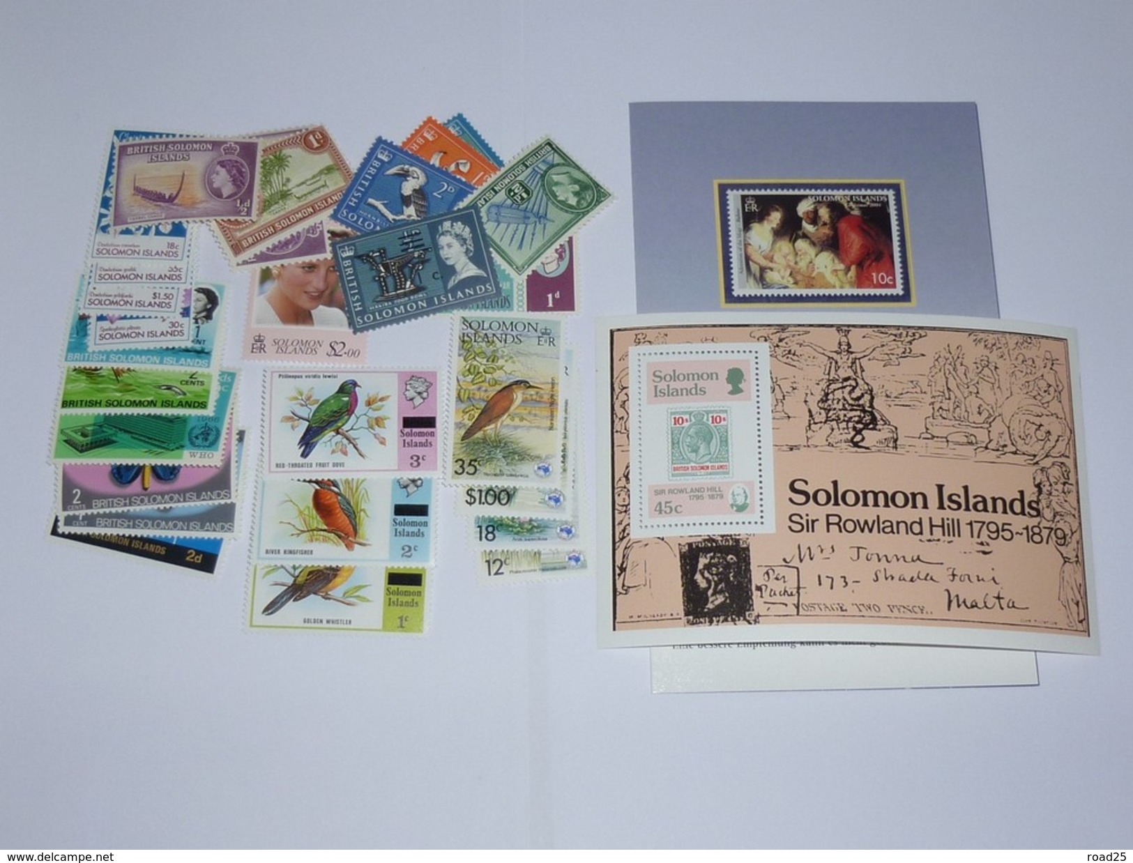 Océanie : stock de timbres neuf sans charnière sous pochettes, tout pays et territoires