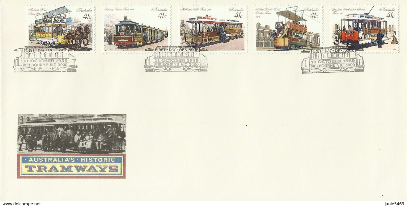 Australia 1989 Historic Trams FDC - FDC