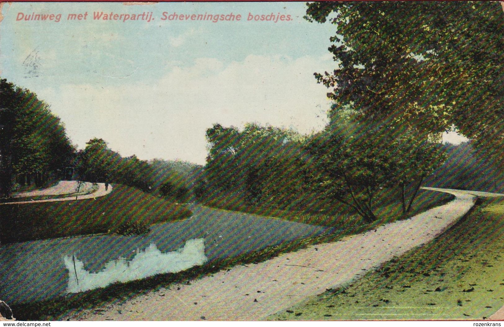 Duinweg Met Waterpartij Scheveningsche Boschjes Scheveningen Scheveningse Bosjes ZELDZAAM (slijtage Aan De Hoeken) - Scheveningen