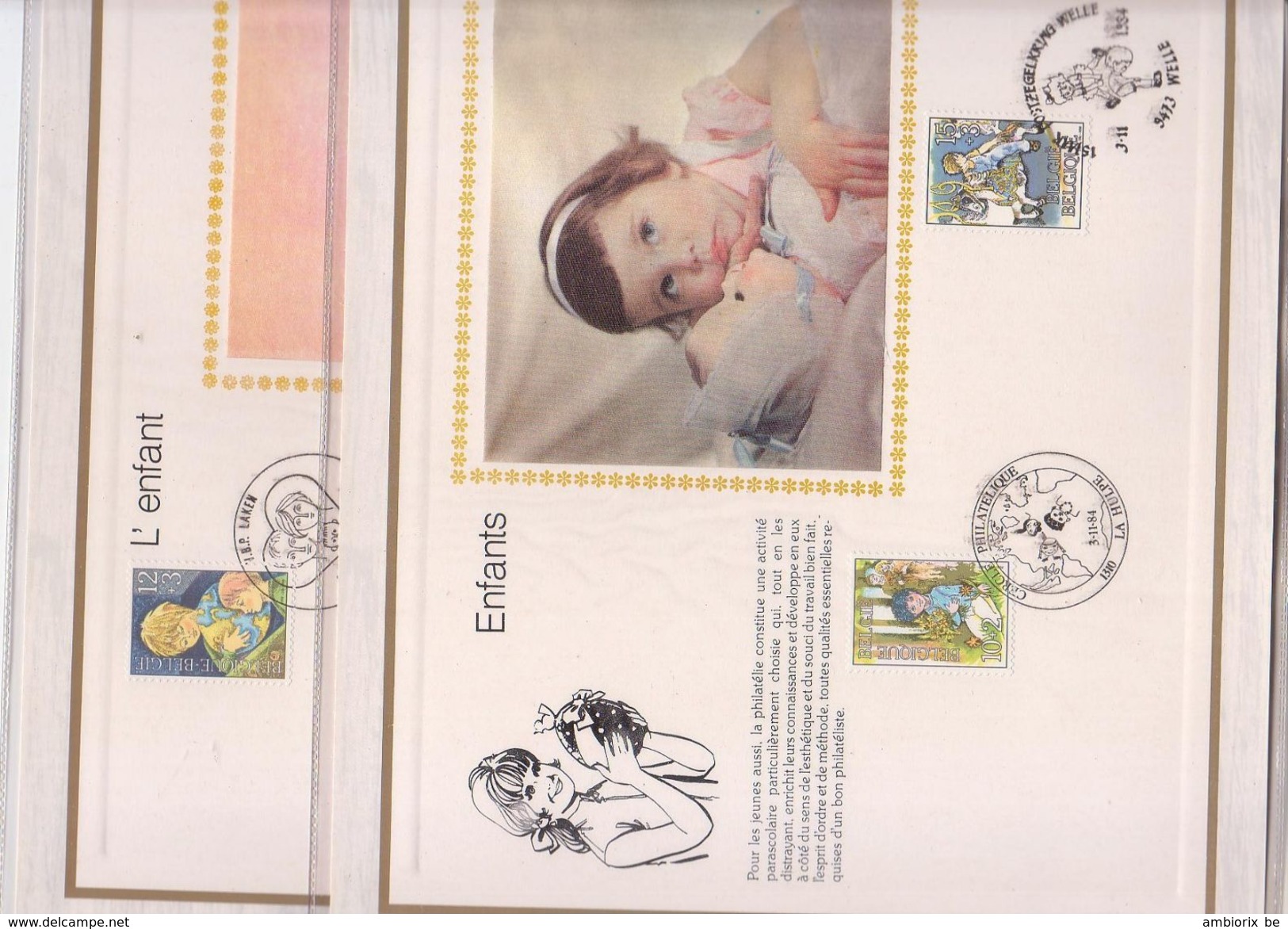 Carte Max CEF Soie 2151-53 Enfants - 1981-1990