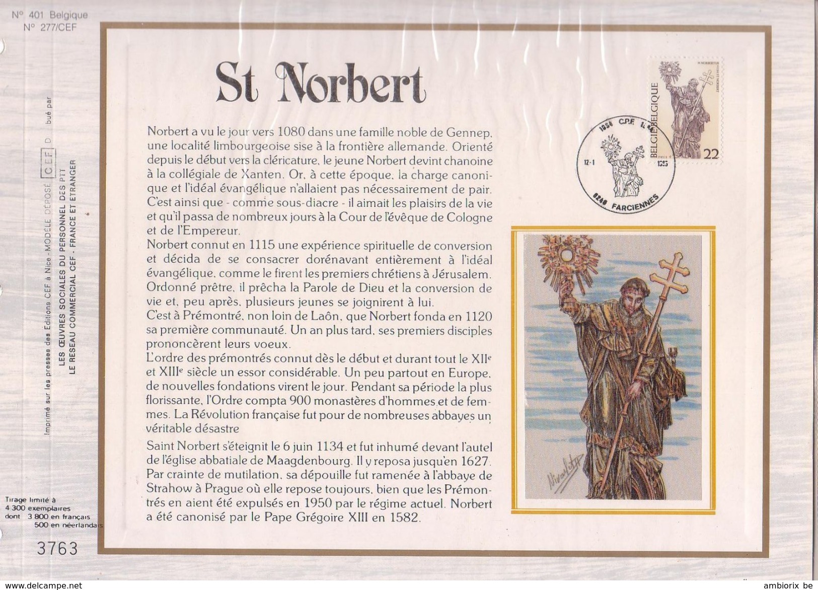 Carte Max CEF Soie 2156 Saint Norbert - 1981-1990