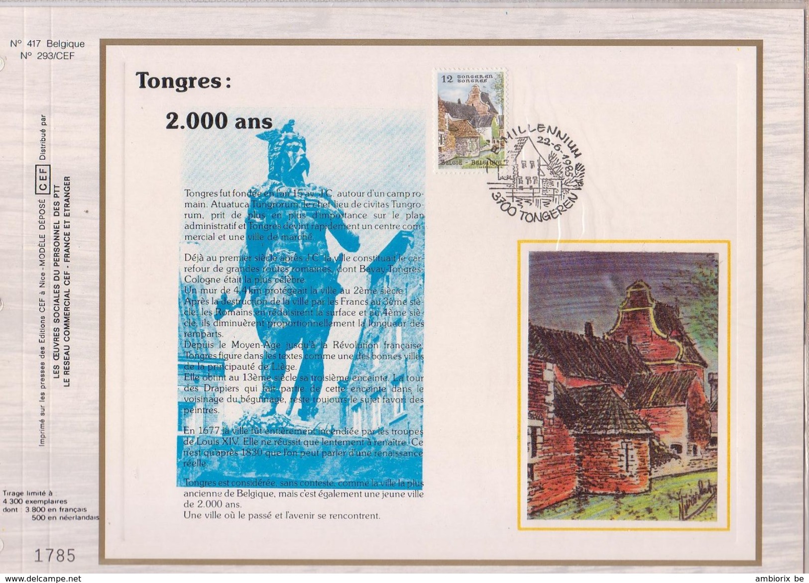 Carte Max CEF Soie 2181 Tongres - 1981-1990