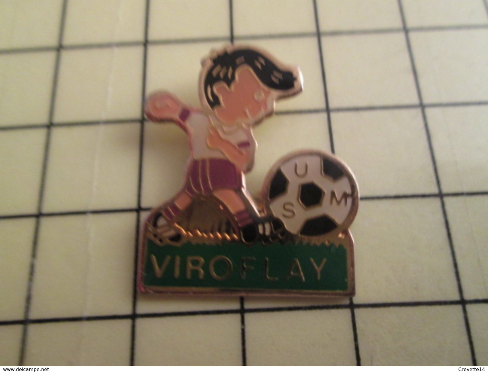 Pin416c Pin's Pins / Beau Et Rare : SPORTS / FOOTBALL CLUB USM VIROFLAY - Football