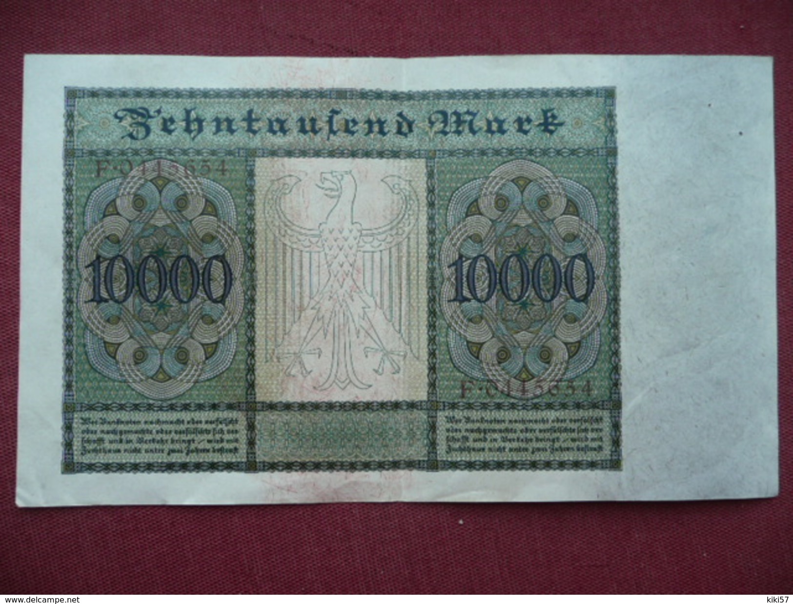 ALLEMAGNE Superbe Billet De 10000 Mark 1922 - 10000 Mark