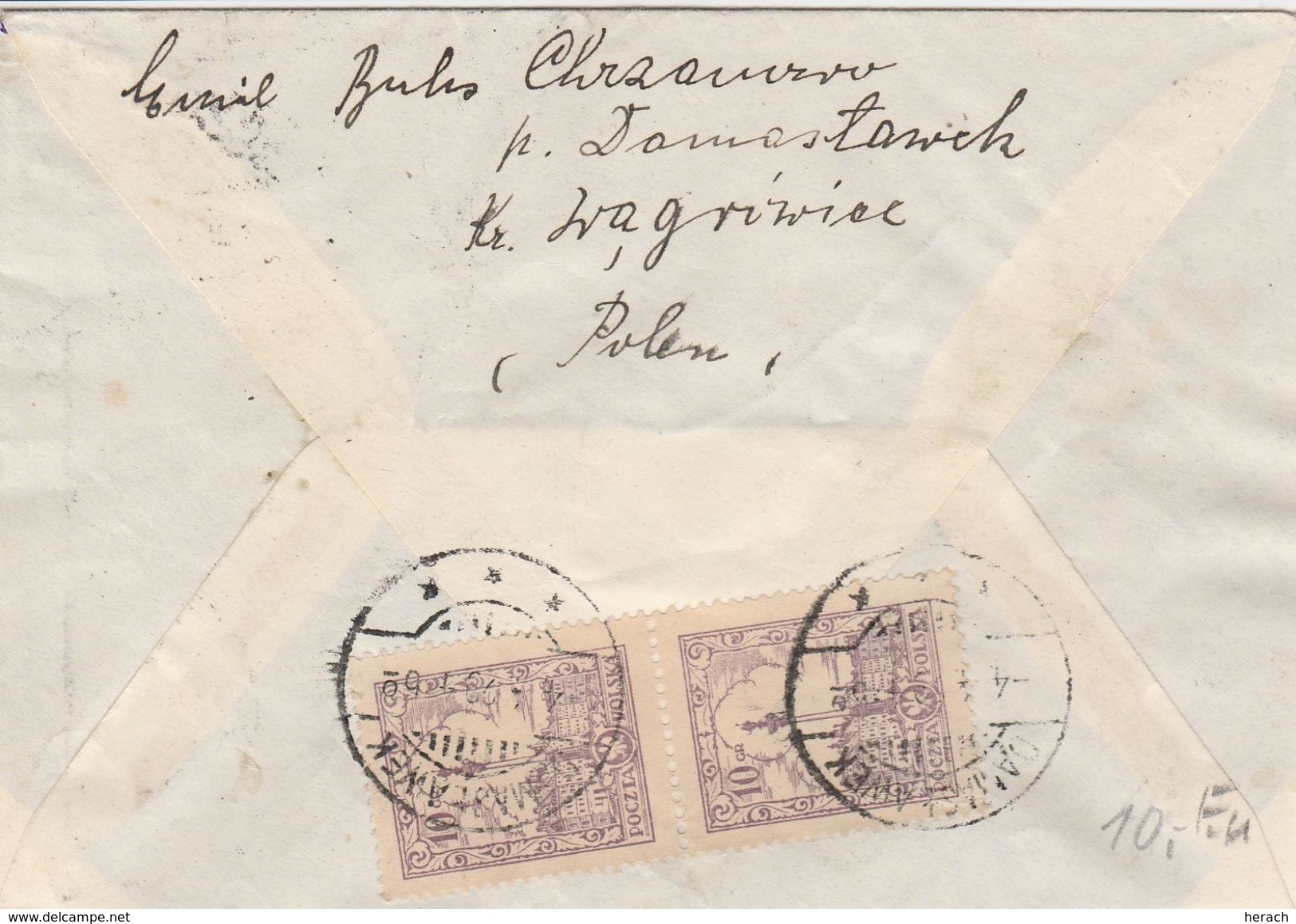 Pologne Lettre Pour L'Allemagne 1929 - Covers & Documents